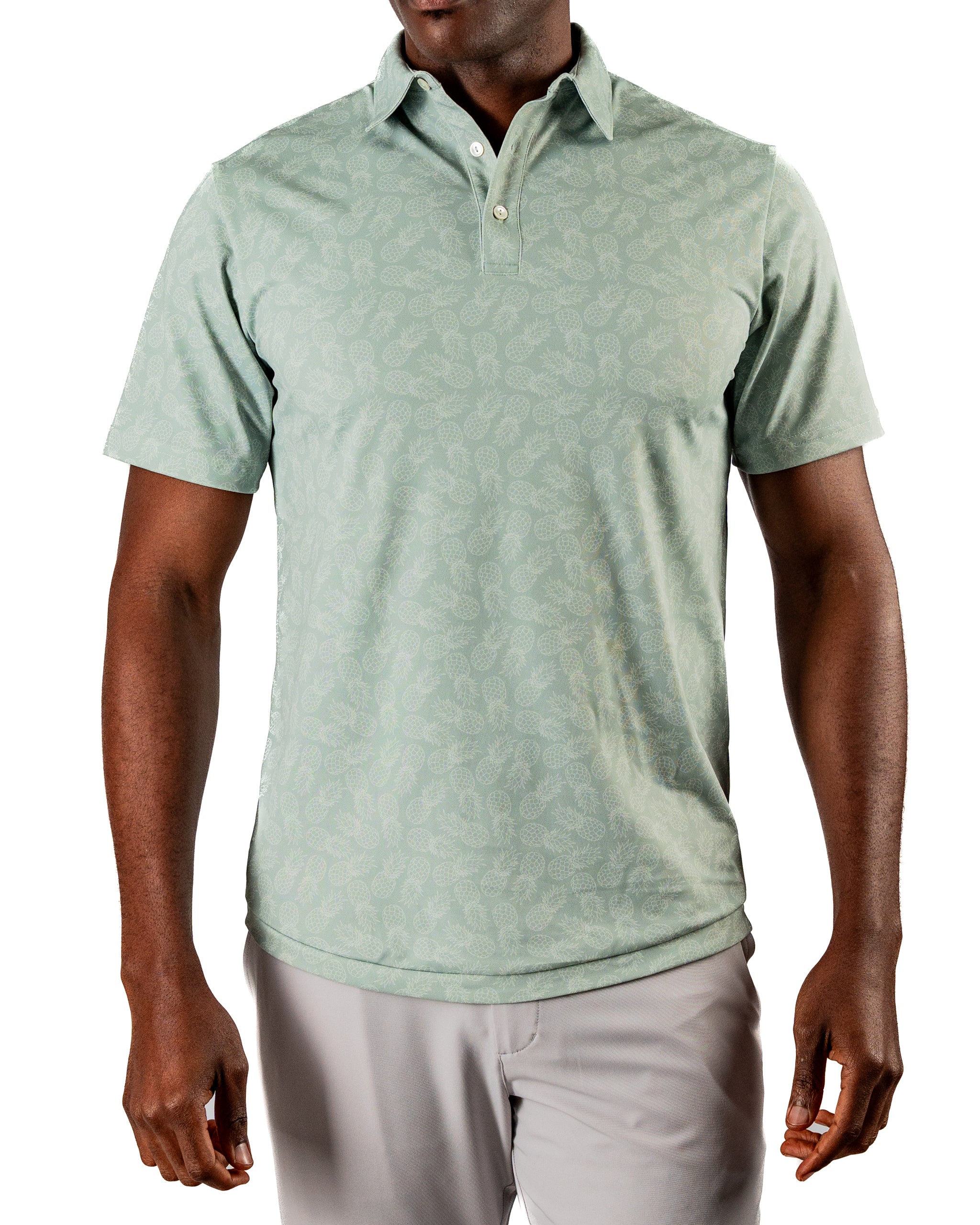 Bold Pineapples Golf Polo | Superior Breathability, SPF 45+