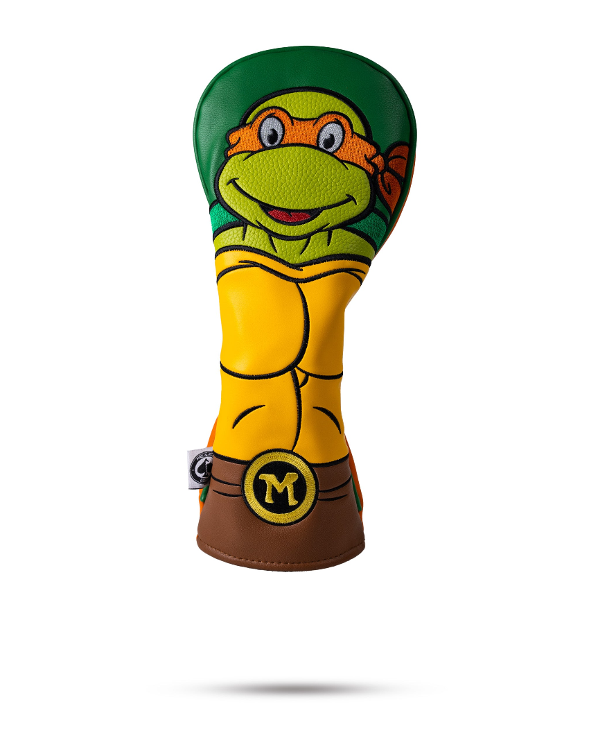 TMNT Michelangelo fairway cover featuring vibrant colors and character design, perfect for adding fun to your golf game.