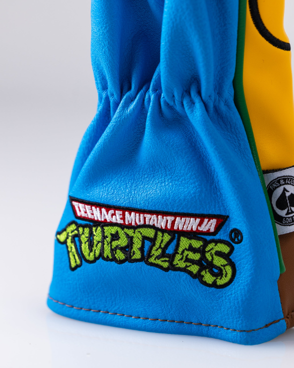 Leonardo fairway cover featuring vibrant blue and green colors with a Teenage Mutant Ninja Turtles logo.