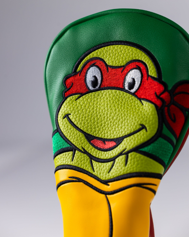 TMNT Raphael hybrid golf cover featuring vibrant colors and detailed character design for a fun, standout accessory.