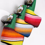 Mustache Sugar Skull - Blade Putter Cover Green