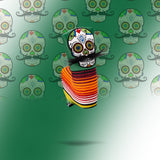 Mustache Sugar Skull - Blade Putter Cover Green