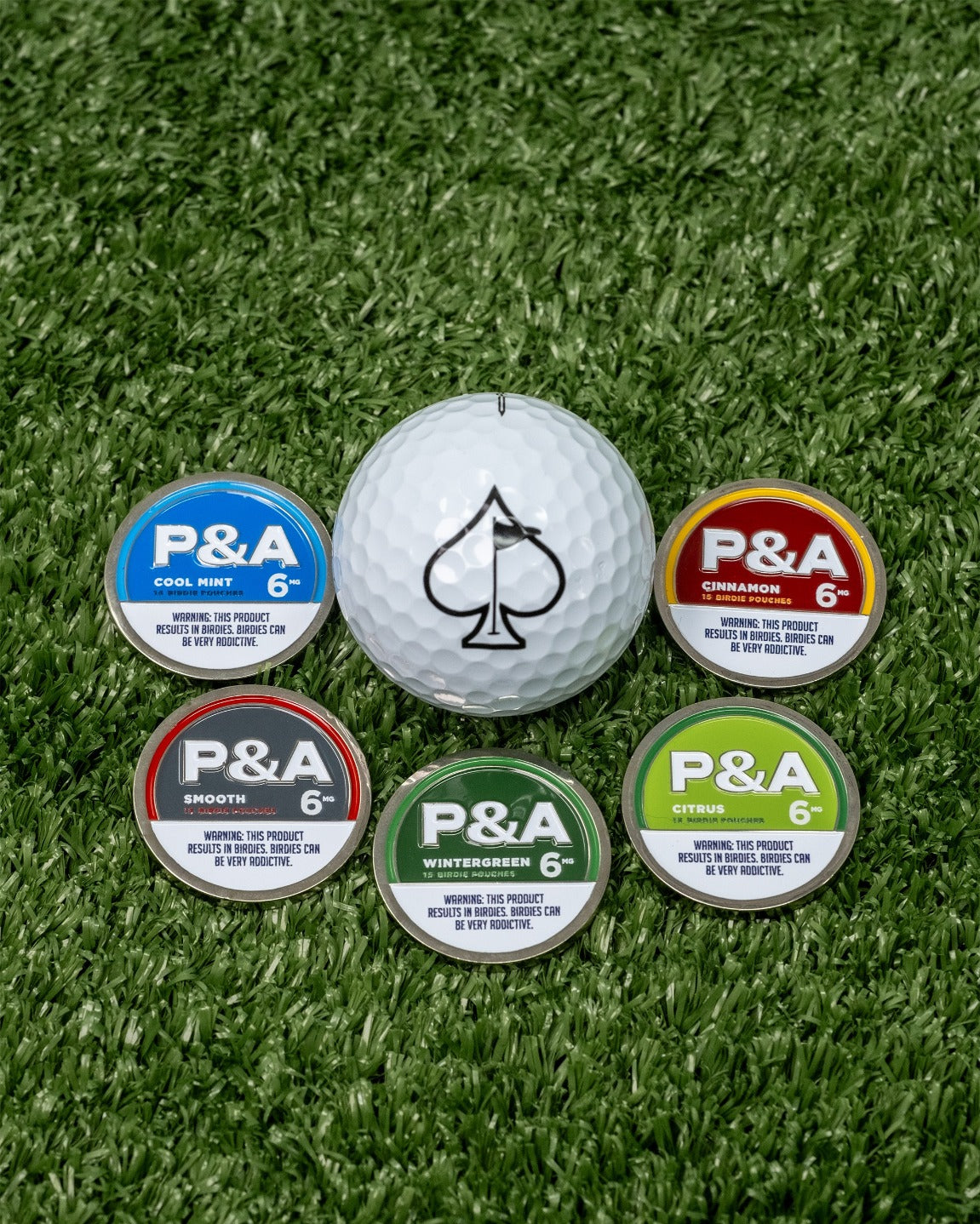 Pins & Aces 6 Milly Cool Mint Ball Marker - Bring Swag to Your Game
