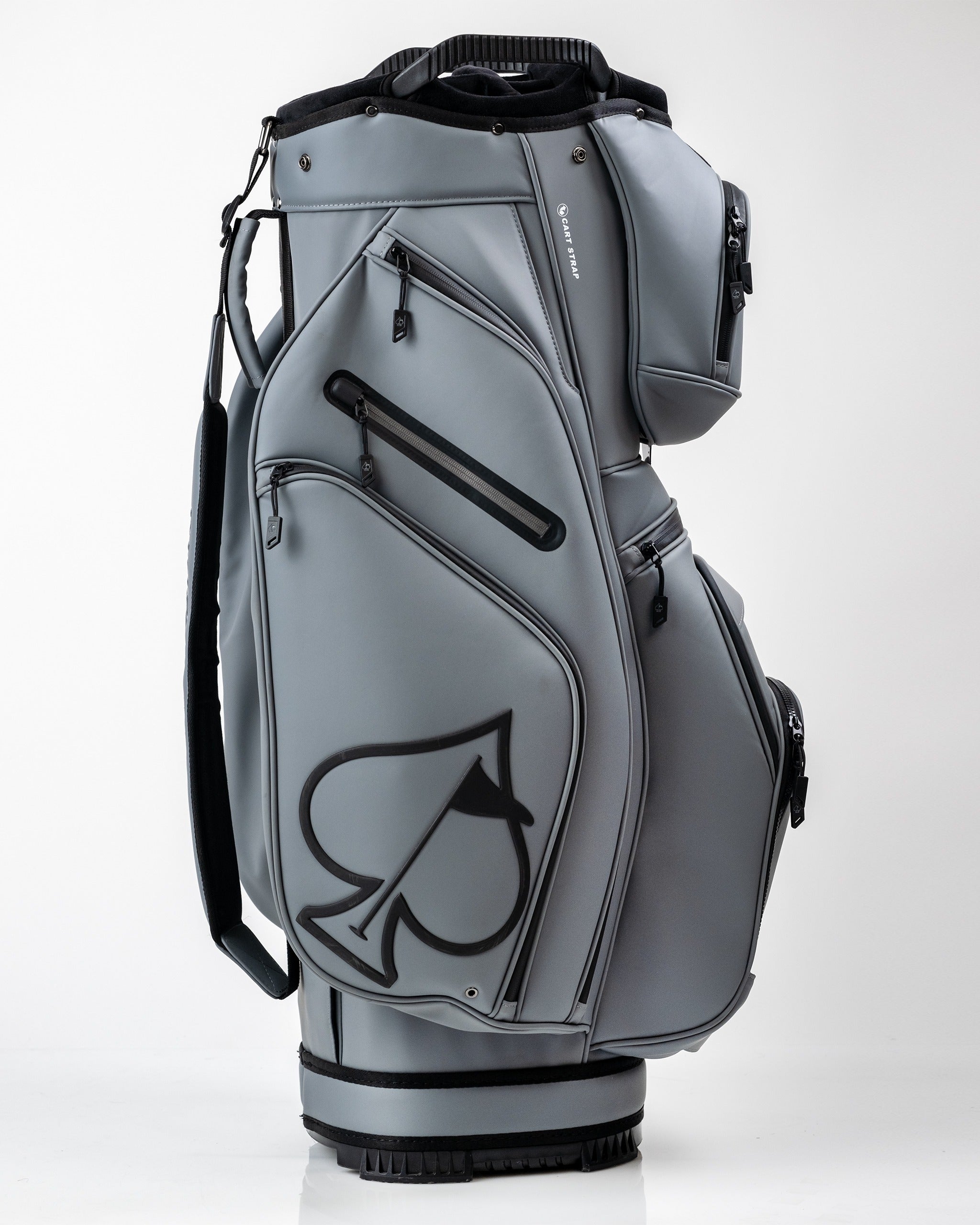 Stylish Player Preferred™ Cart Bag in Flat Ash color, featuring multiple pockets and a sleek design for golfers.