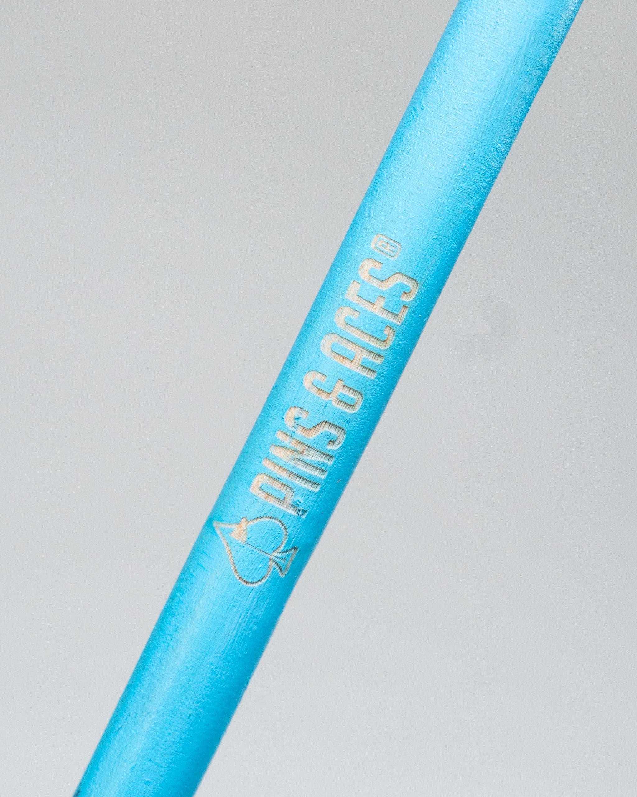 Blue Pins Alignment Sticks set of 2 featuring a sleek design with the Pins and Aces logo for precise golf training.