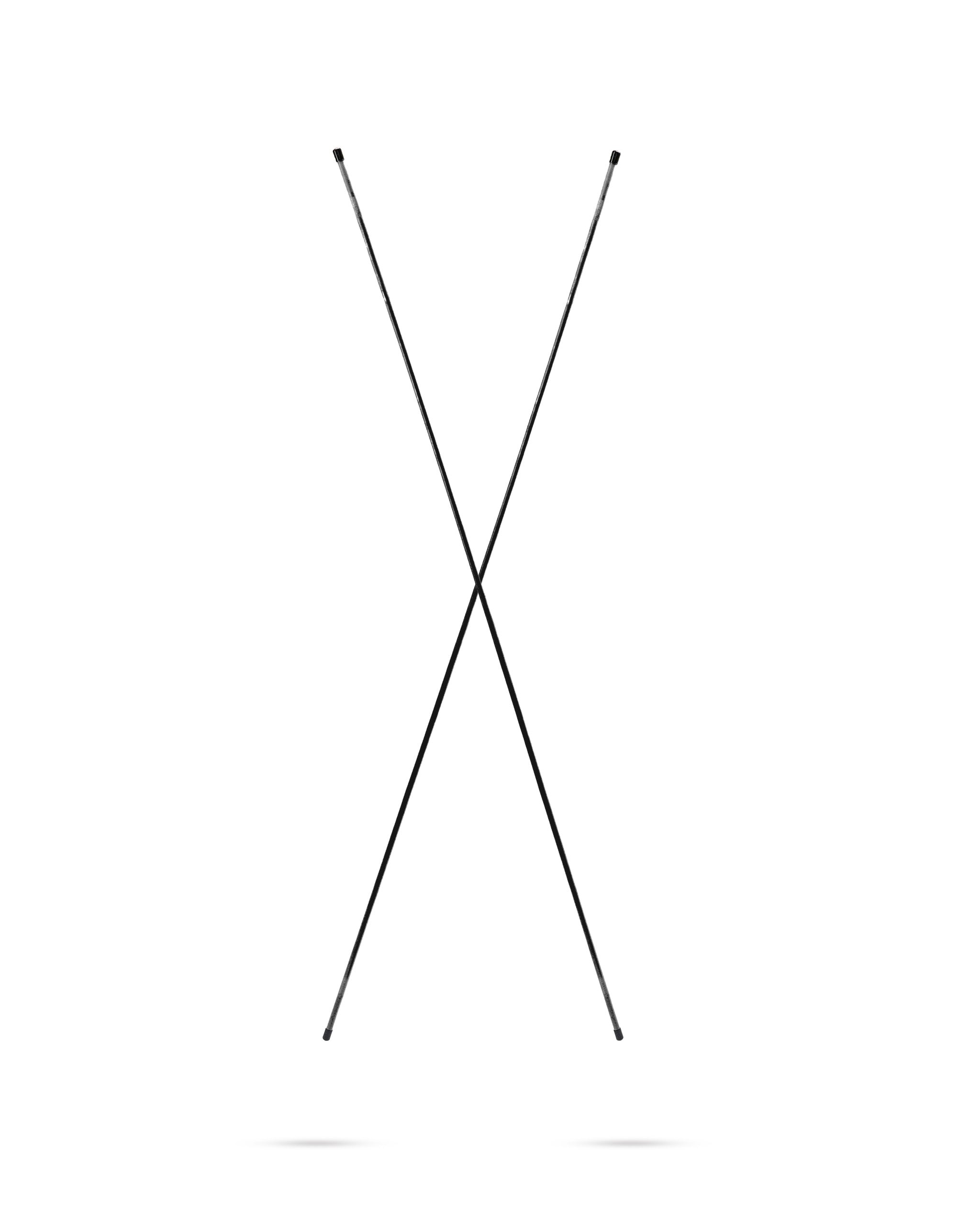 Black Pins Alignment Sticks set of 2, designed to help golfers improve their swing and alignment on the course.