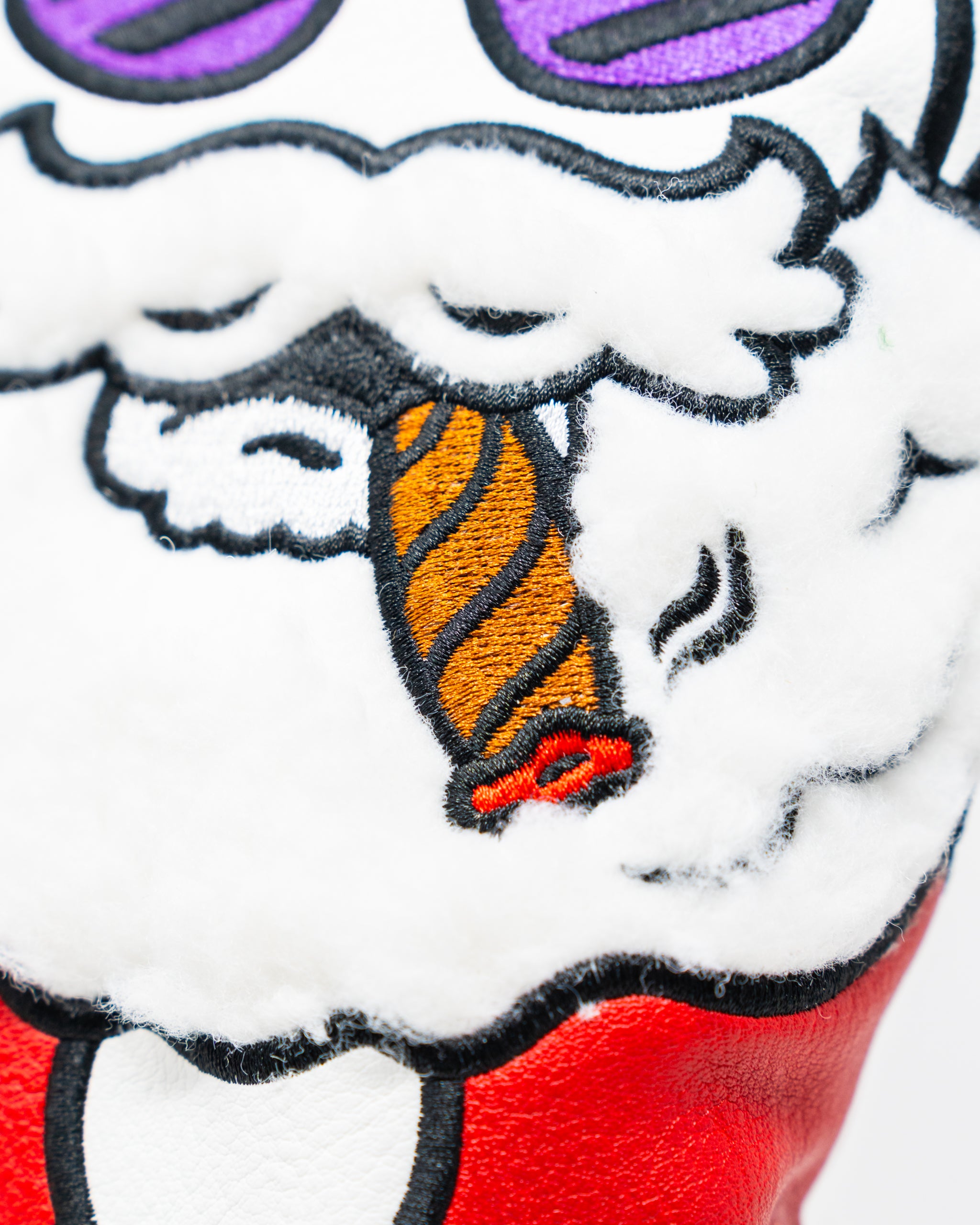 Bold Santa Degenerate driver cover featuring a playful design with Santa smoking a cigar, perfect for unique golf style.