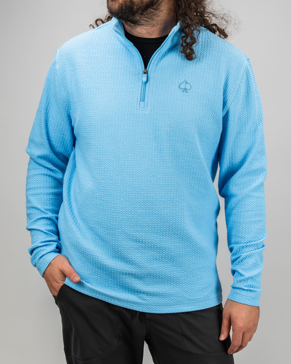 Nike Orange Quarter Zip Golf Player Preferred™ Waffle Knit