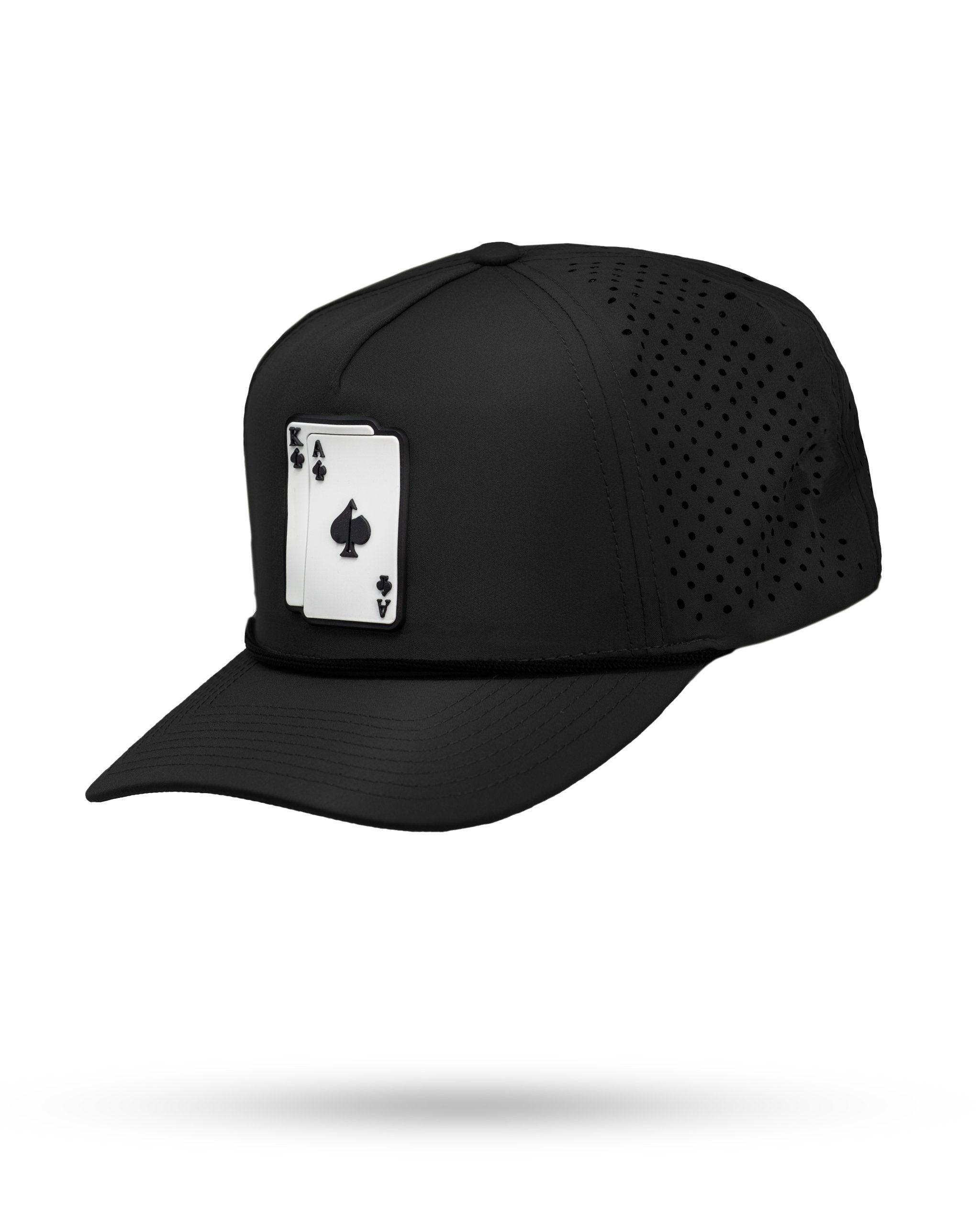 Perforated Rope Hat AK Black Custom Snapback With Magnetic