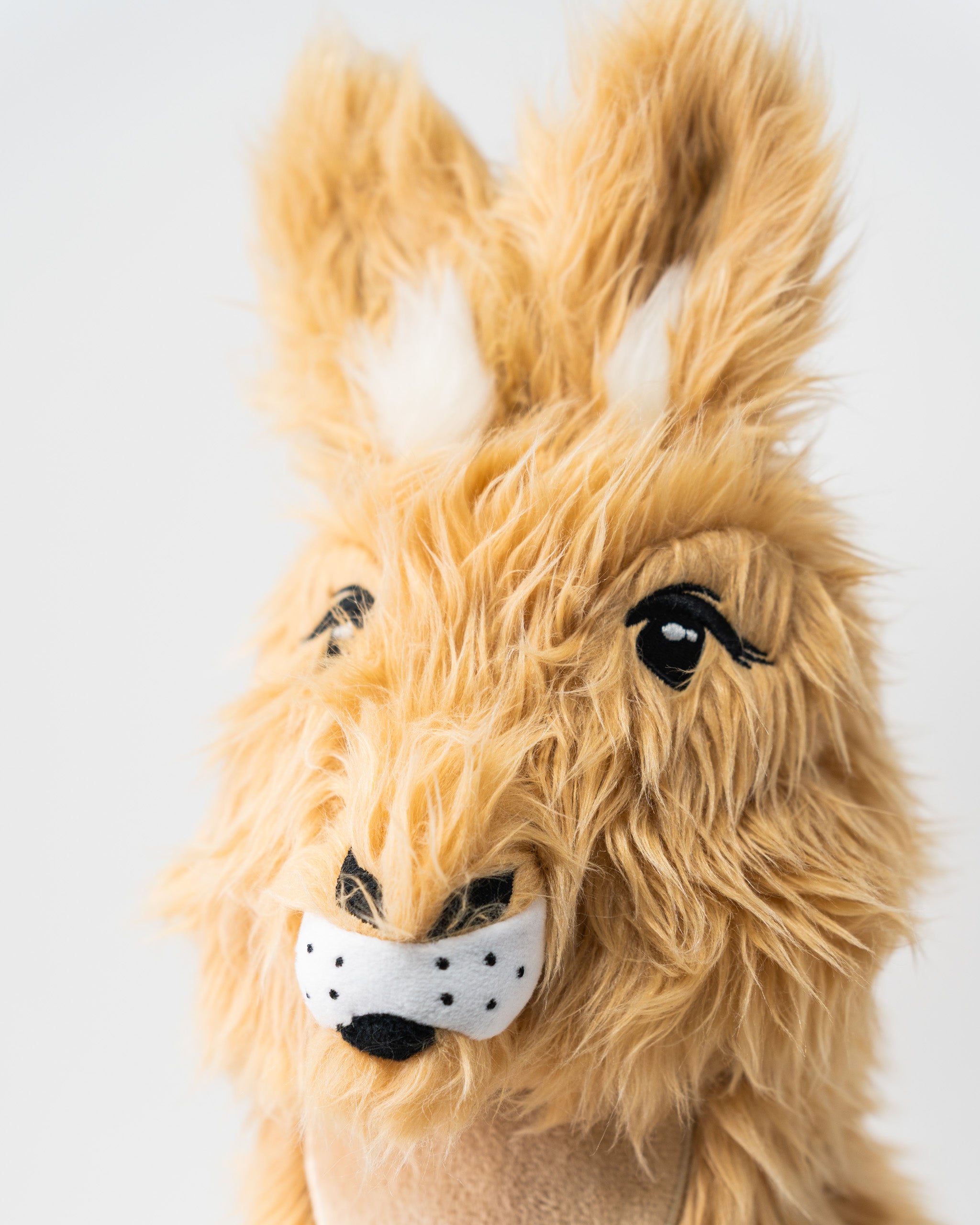 Kangaroo driver cover featuring a fluffy, realistic design with detailed facial features, perfect for golfers seeking unique accessories.