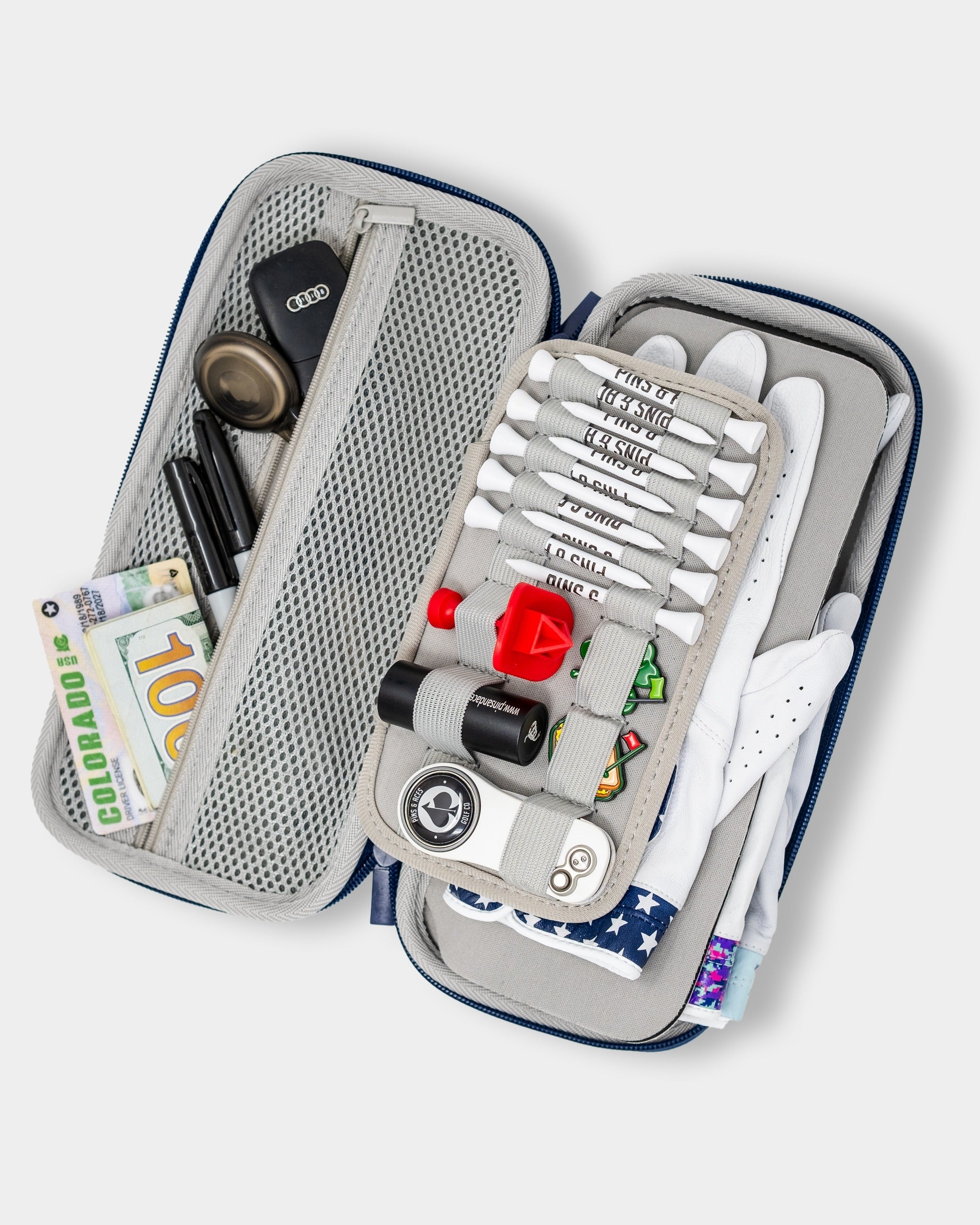 Glove & Accessory Caddie - Black | On-Course Organizer | Keeps