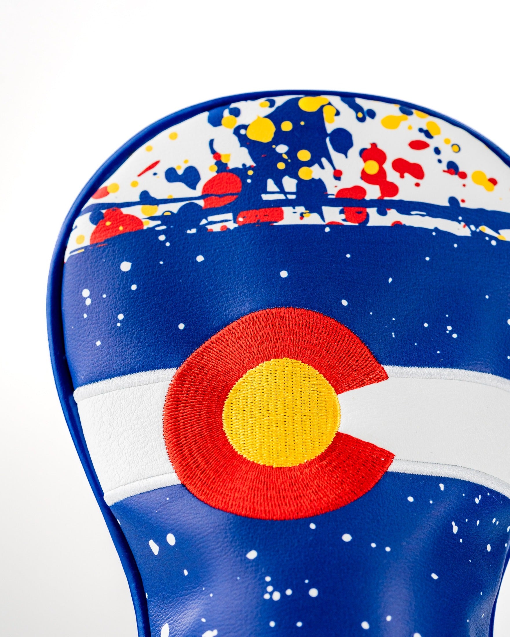 Bold Colorado 2.0 fairway cover featuring vibrant colors and a unique design, perfect for stylish golfers.