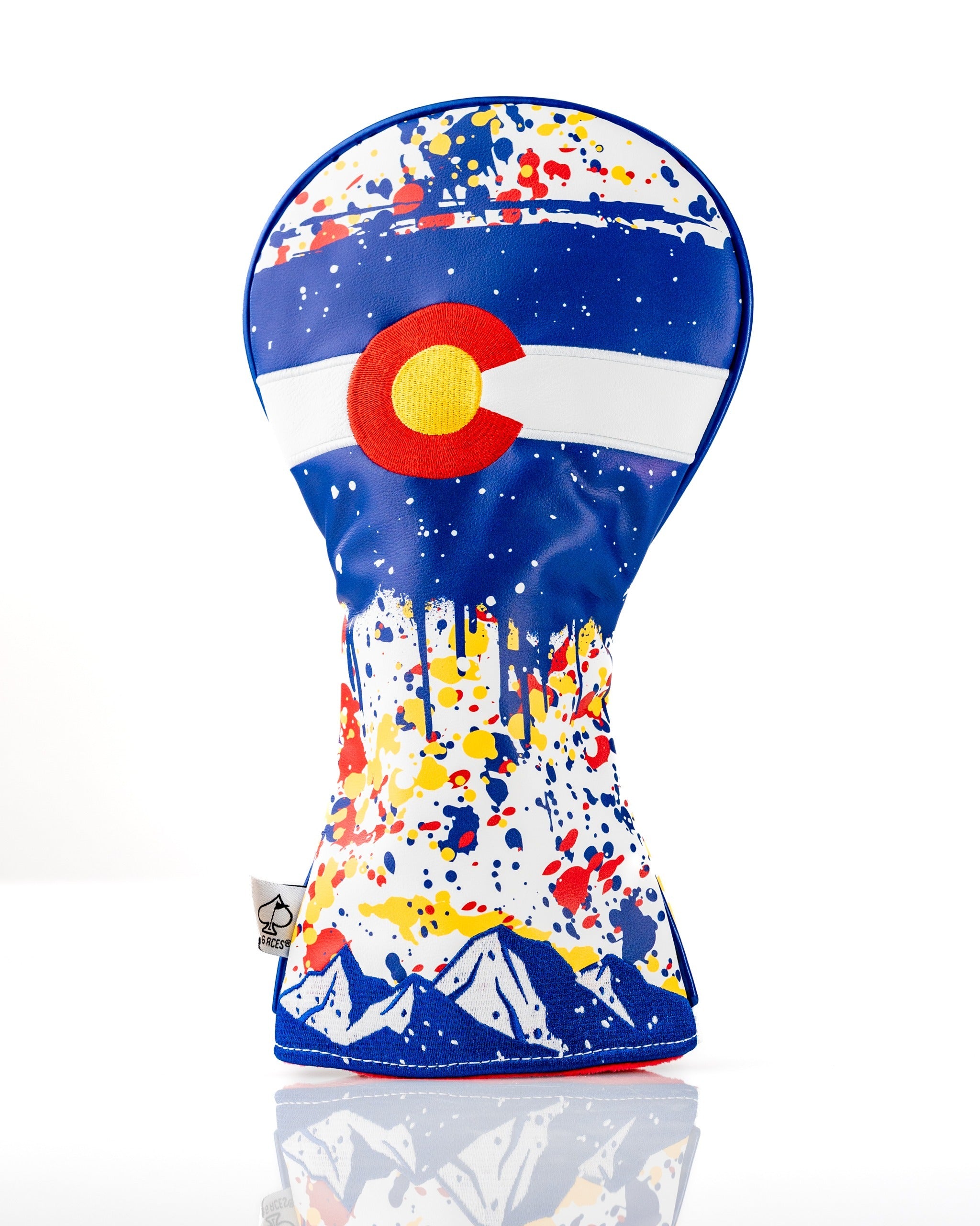 Bold Colorado 2.0 driver cover featuring a vibrant design with splashes of color and a prominent state emblem.