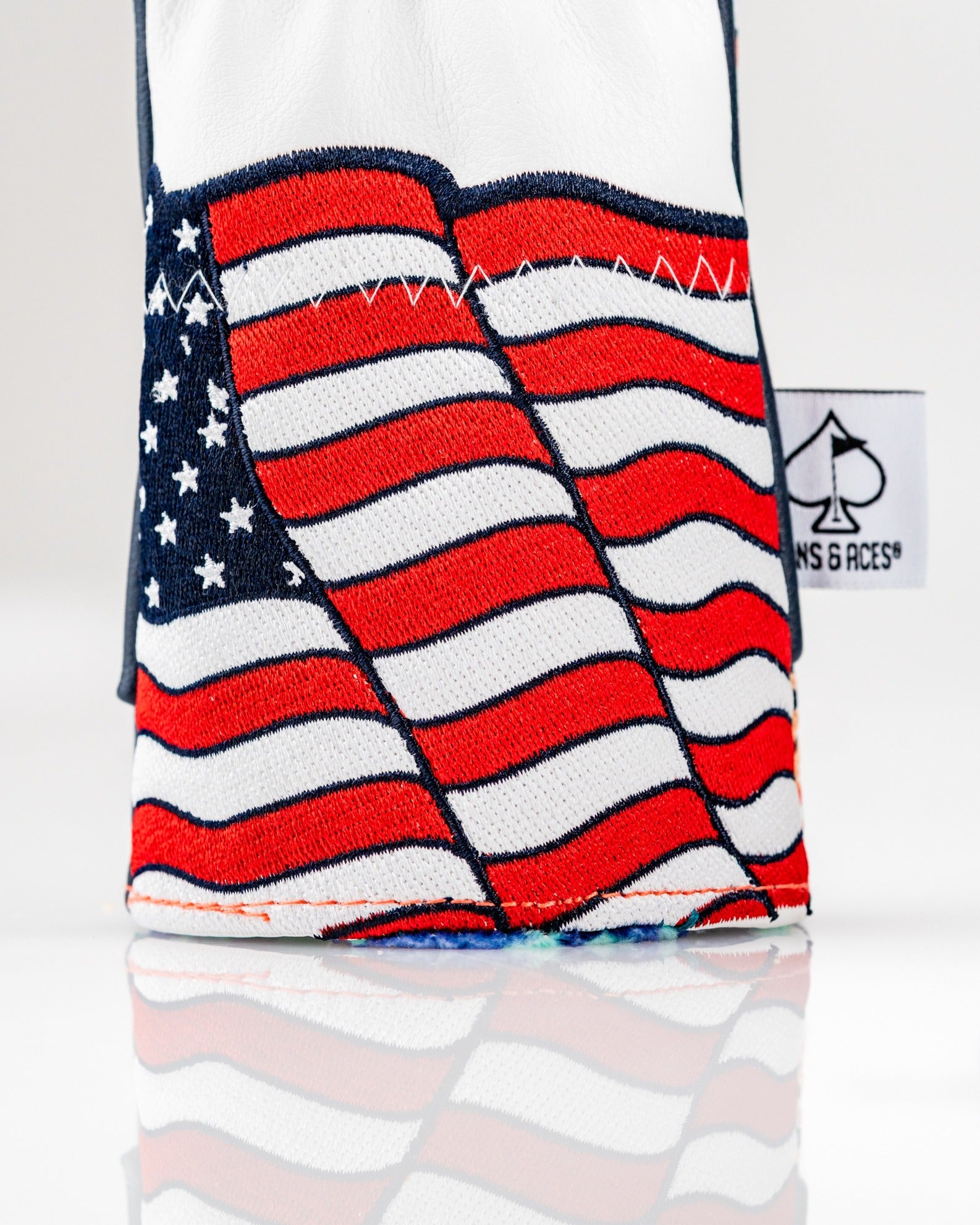 Bold hybrid golf cover featuring a vibrant American flag design, perfect for golfers looking to make a statement on the course.