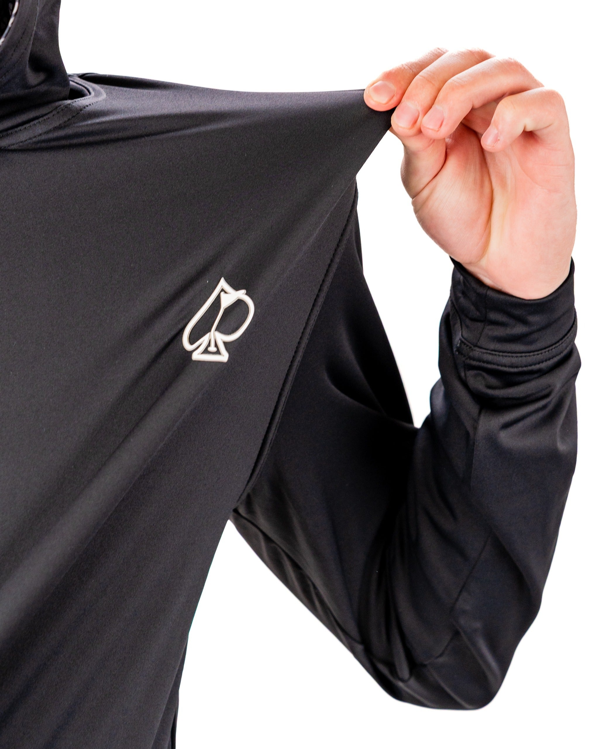 Performance Golf Hoodie in Generous Coffee, showcasing a sleek design and logo detail, ideal for stylish golfers.