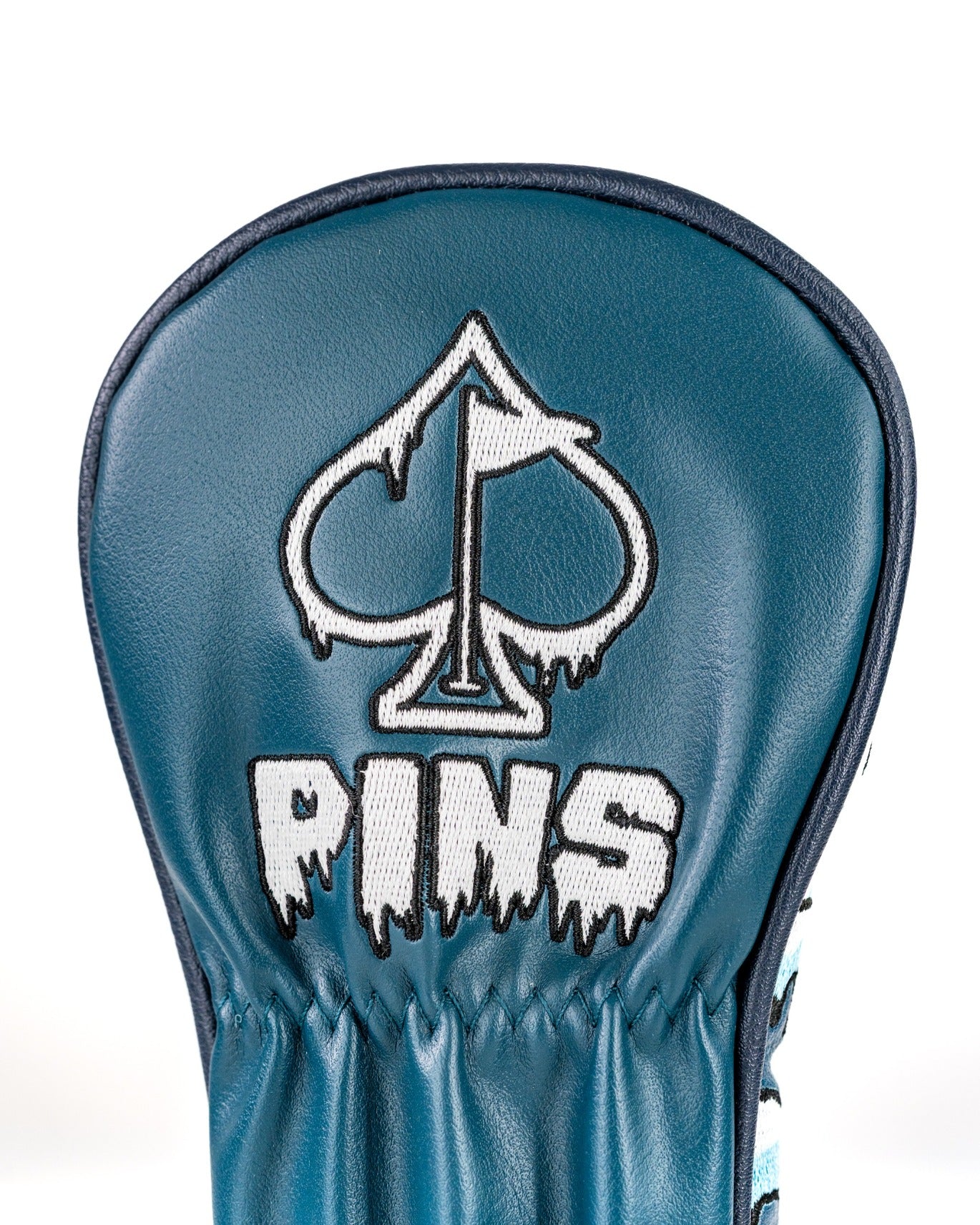 Snowman hybrid cover featuring a bold spade logo and icy design, perfect for golfers wanting to stand out on the course.