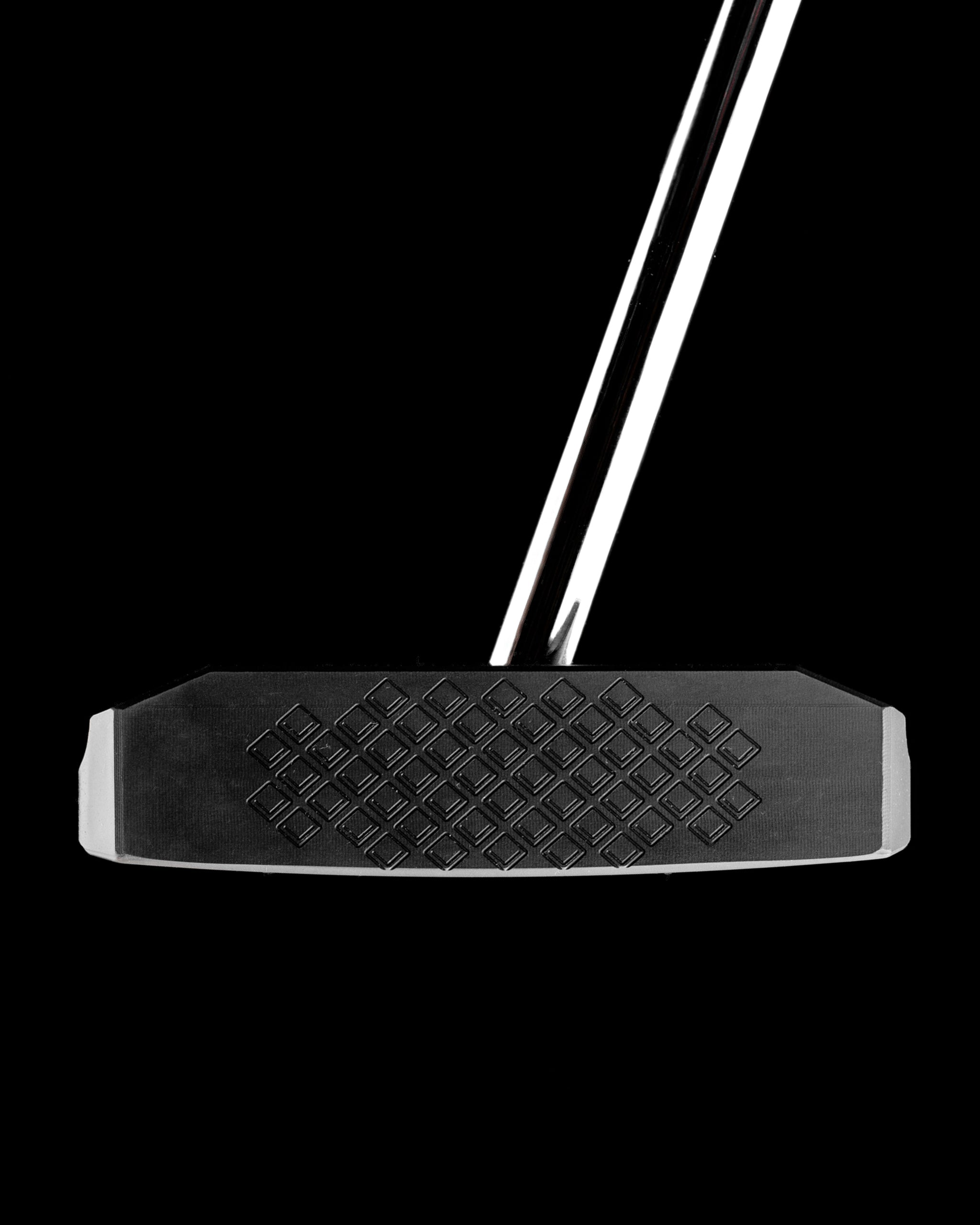 E-T01 Zero Torque mallet putter by Edel Golf featuring a sleek black finish and textured face for enhanced grip and control.