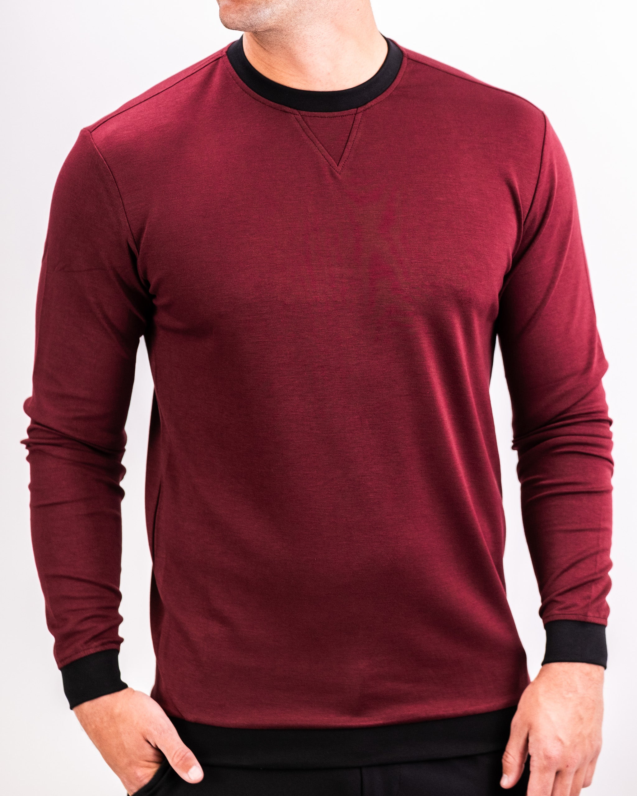 Player Preferred™ Crewneck - Merlot | Ultra-Soft Performance