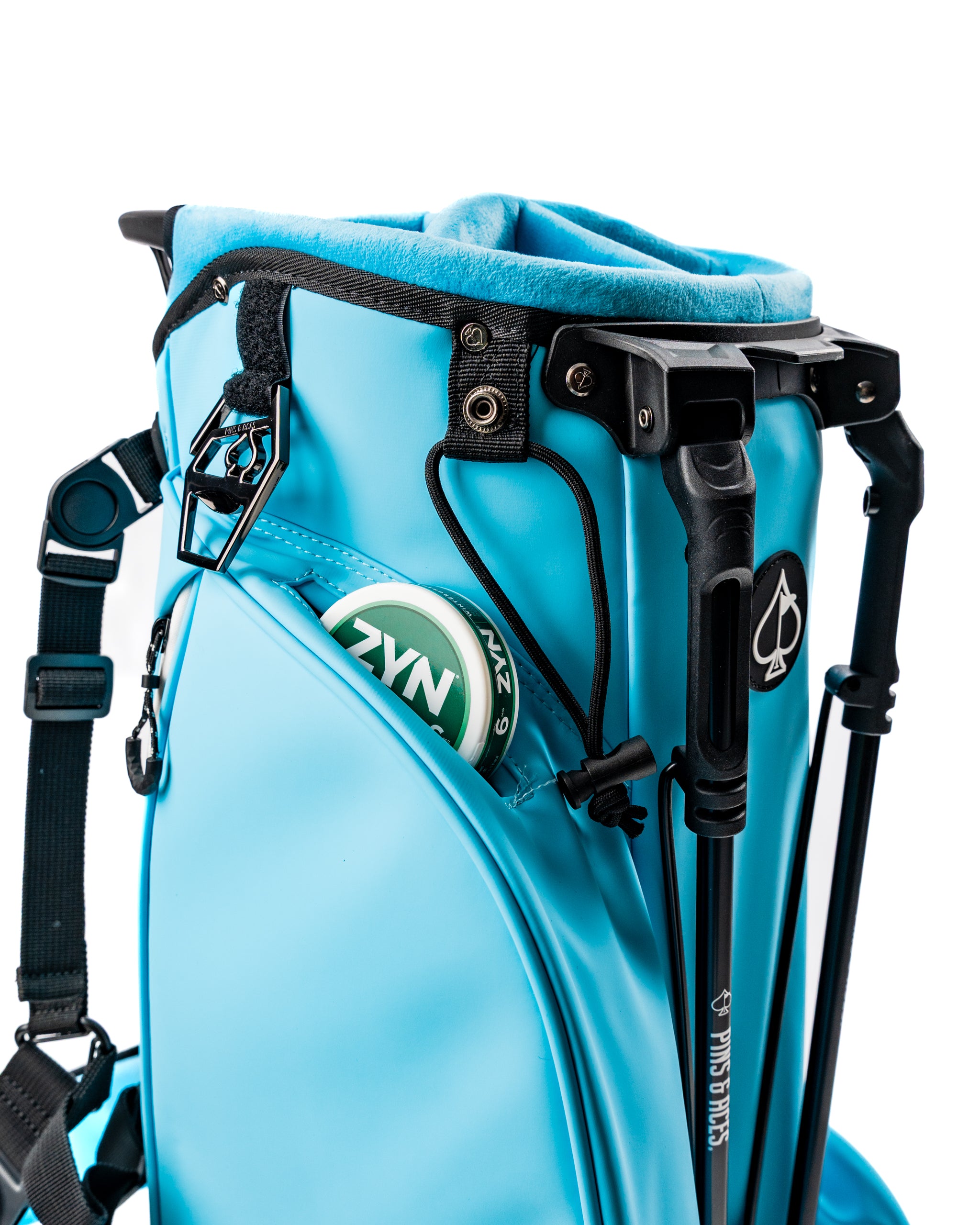 Player Preferred Golf Bag in Glacier blue featuring a sleek design, multiple pockets, and a comfortable strap for easy carrying.