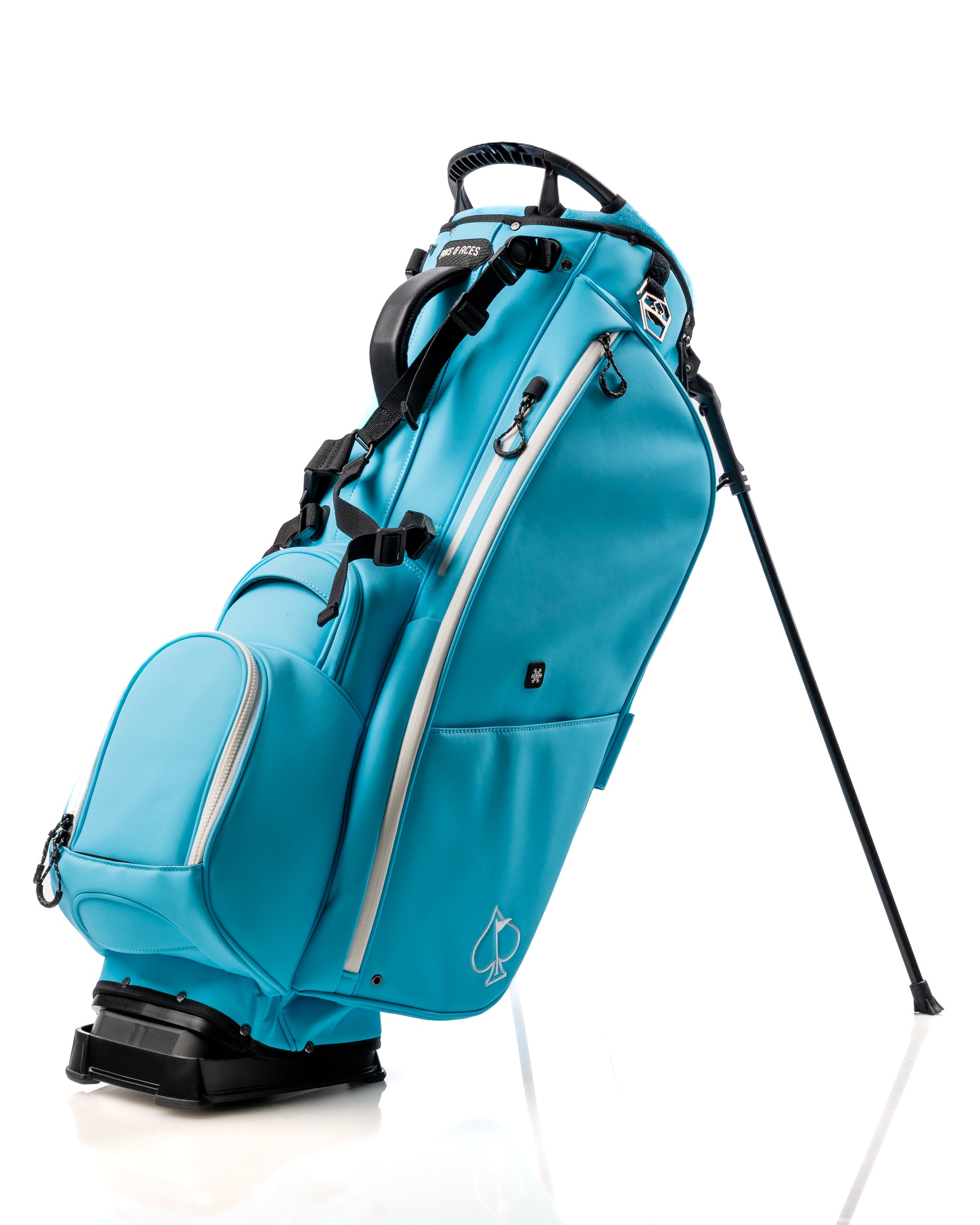 Player Preferred Golf Bag in Glacier blue, featuring a sleek design, adjustable straps, and a sturdy stand for golfers.