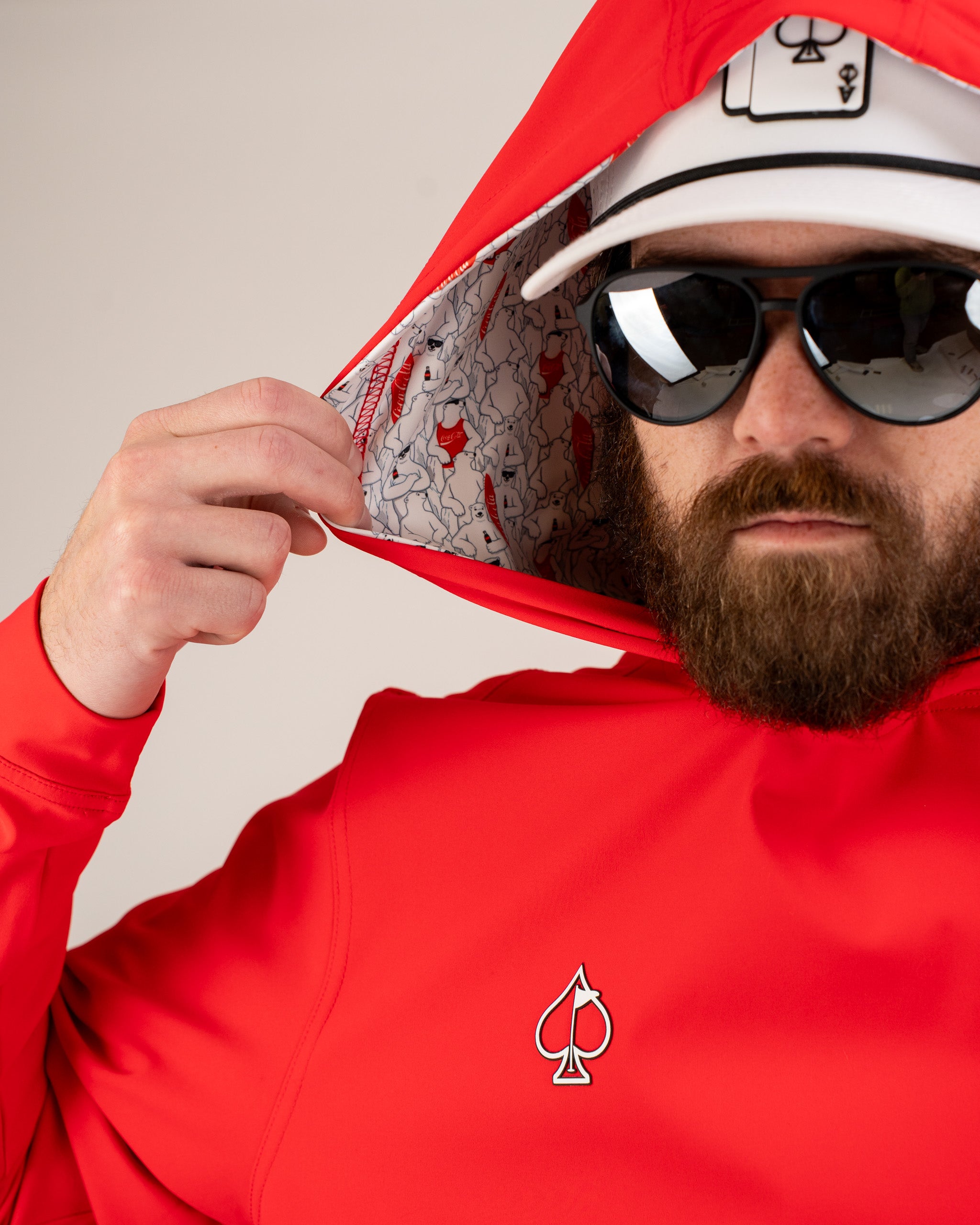 Performance Golf Hoodie - Coca-Cola Red | Lightweight | Stretch