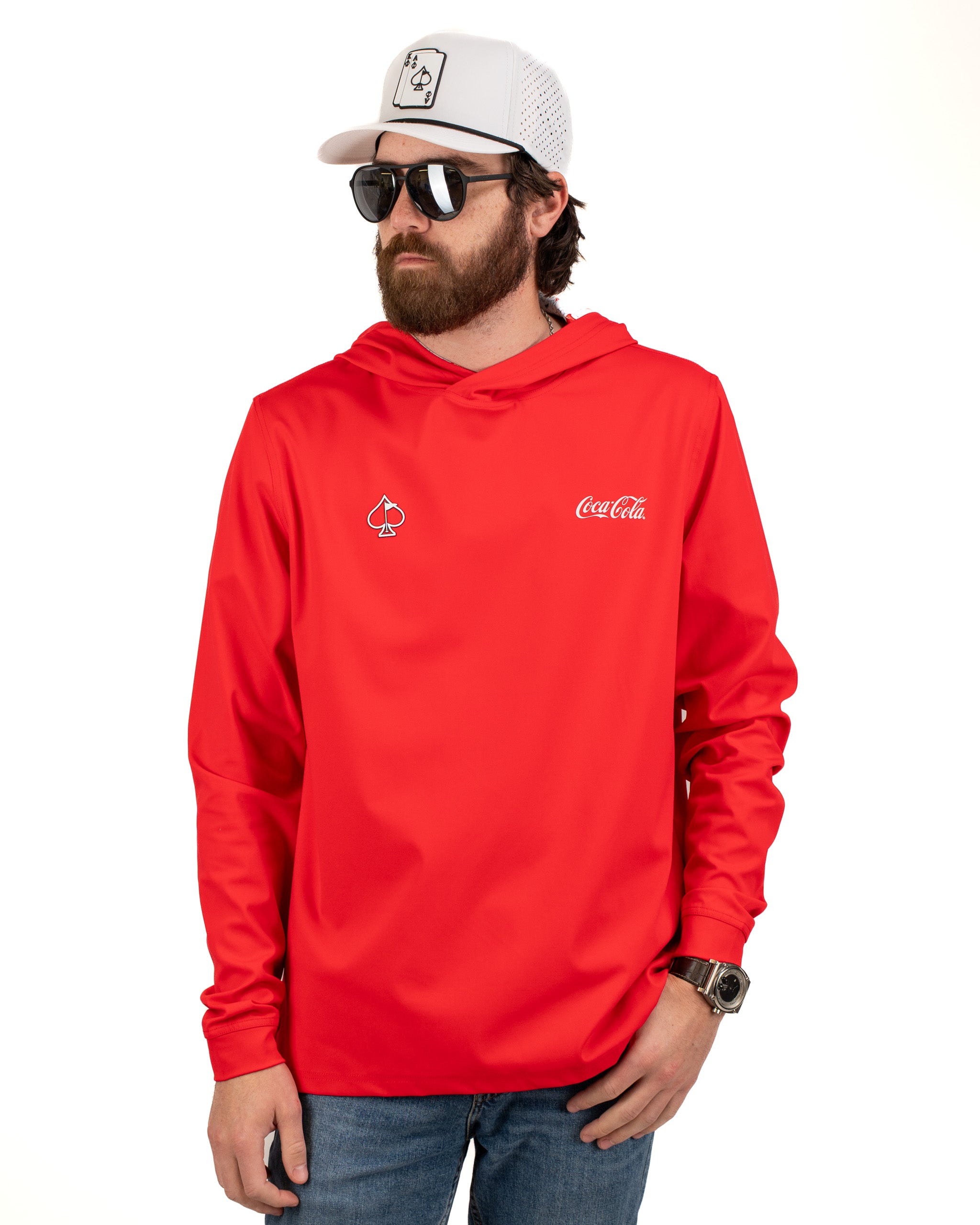 Performance Golf Hoodie - Coca-Cola Red | Lightweight | Stretch