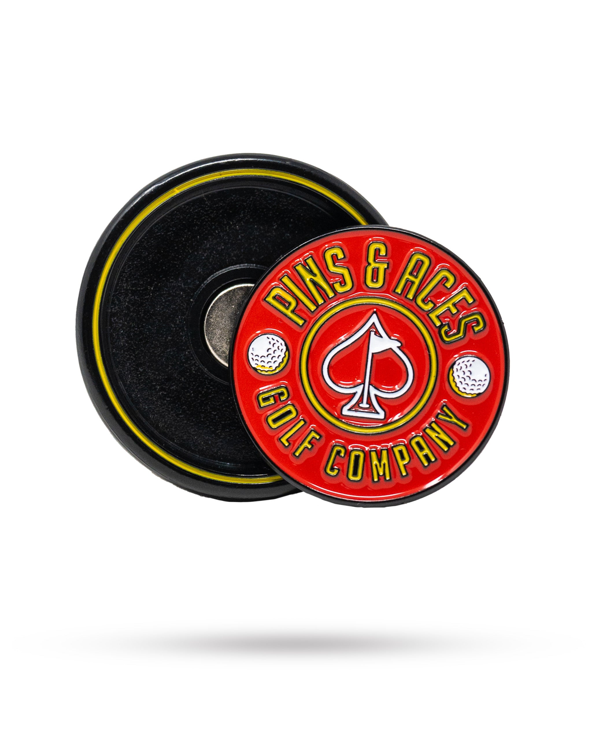 Pop Out Medallion Ball Marker - Red