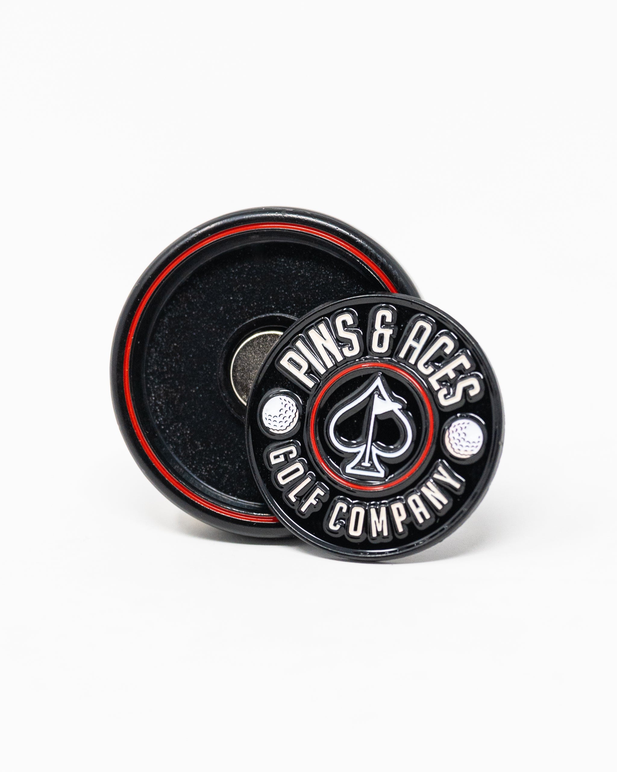 Pop Out Medallion Ball Marker - Black | Ultra-Slim Design