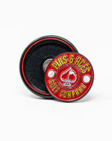 Pop Out Medallion Ball Marker - Red