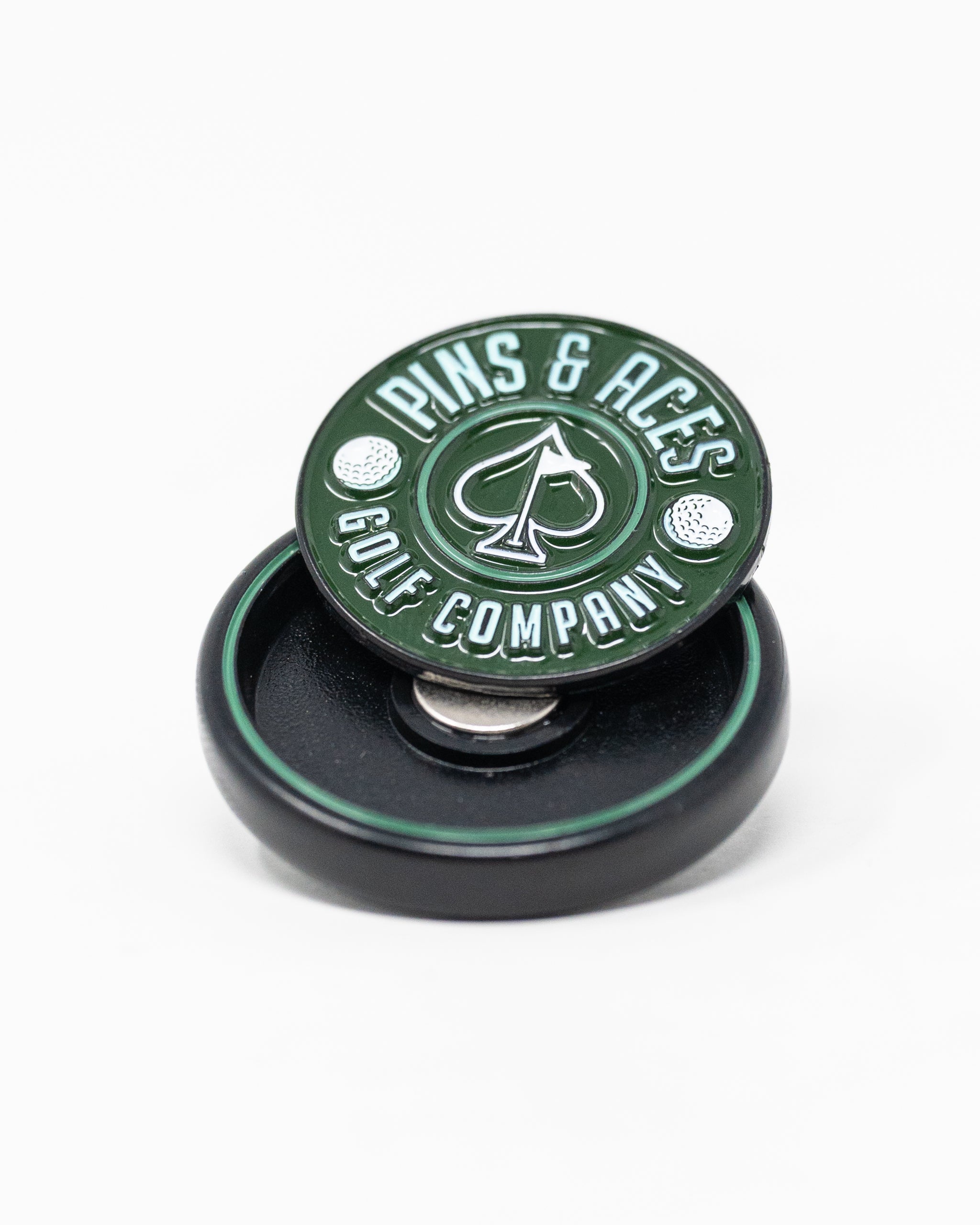 Pop Out Medallion Ball Marker | Green | Ultra-Slim Design