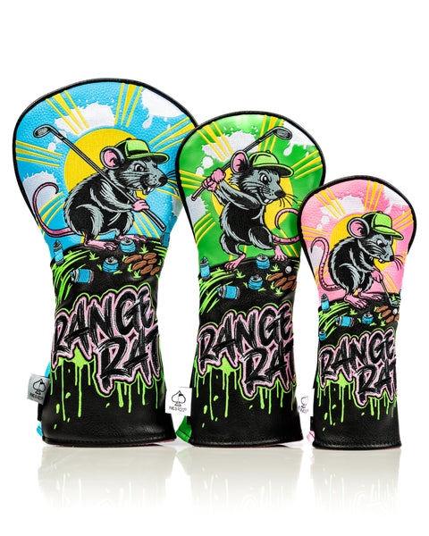 Range Rat Headcover Set | Unique Synthetic Leather | Bold Golf