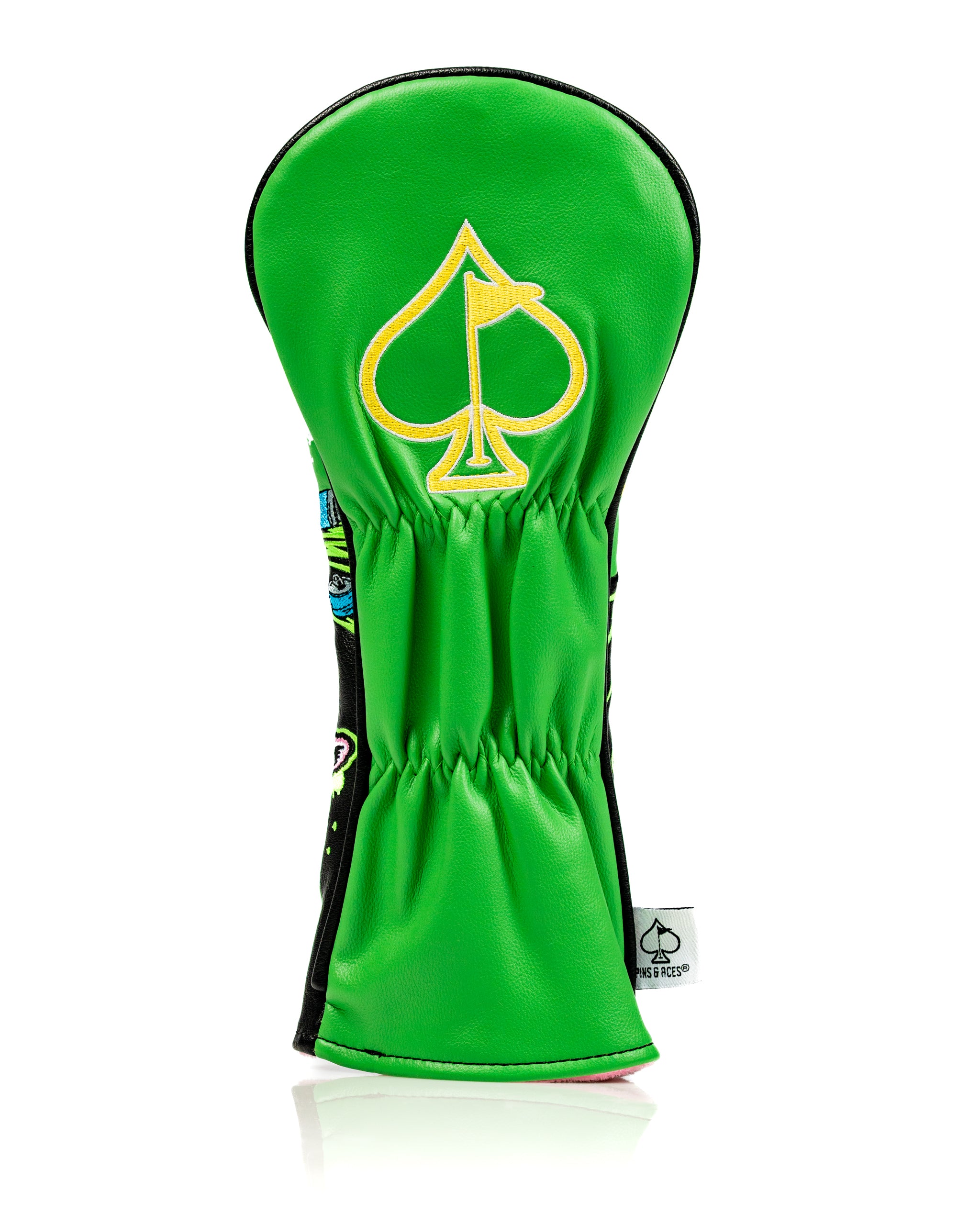 Bold green fairway cover featuring a prominent spade logo, designed for golfers who want to stand out on the course.