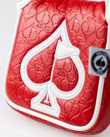 Embossed Spade Mallet Putter Cover - Red with White Spade