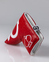 Embossed Spade Blade Putter Cover - Red with White Spade