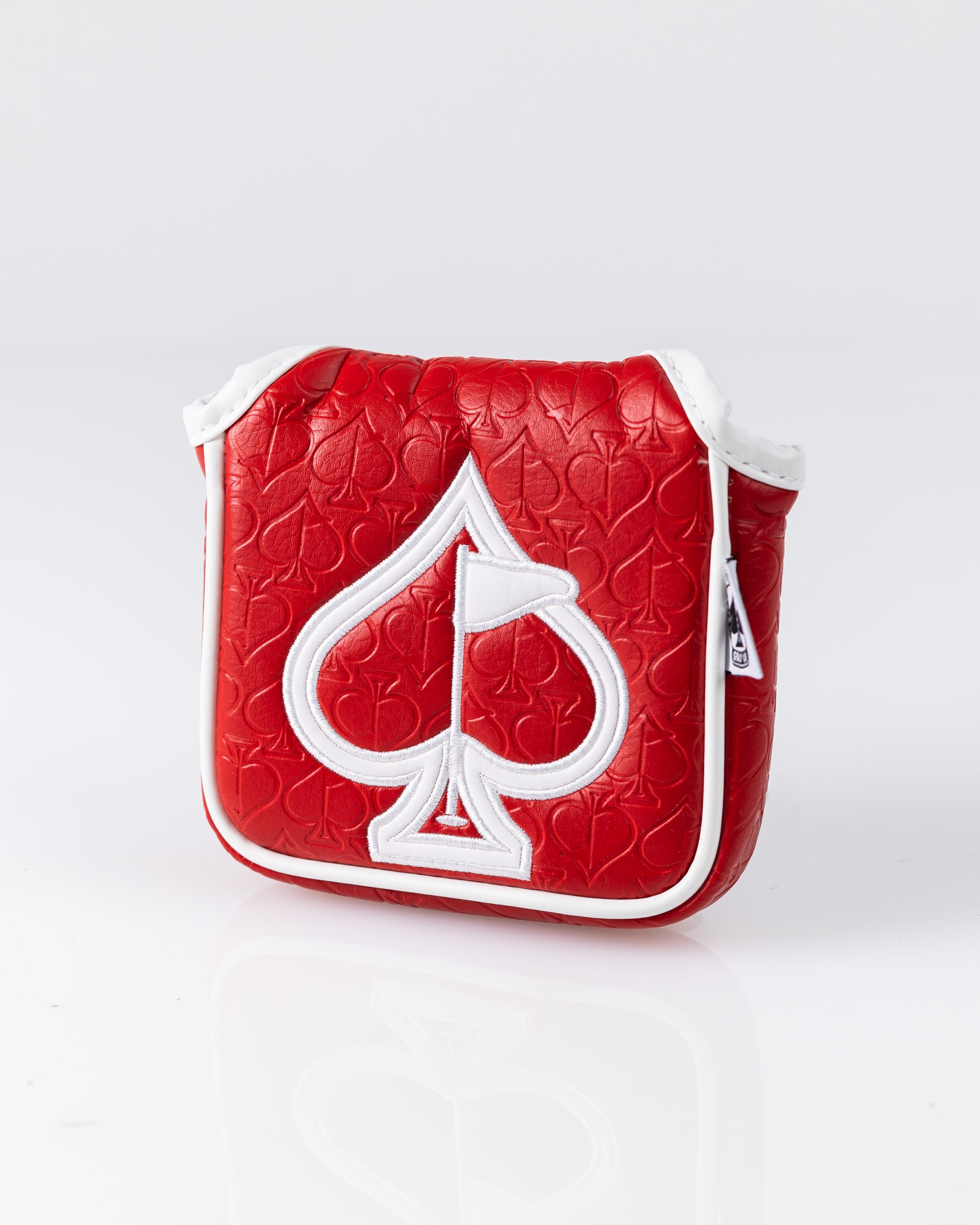 Embossed Spade Mallet Putter Cover - Red