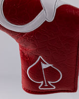 Embossed Spade Blade Putter Cover - Red
