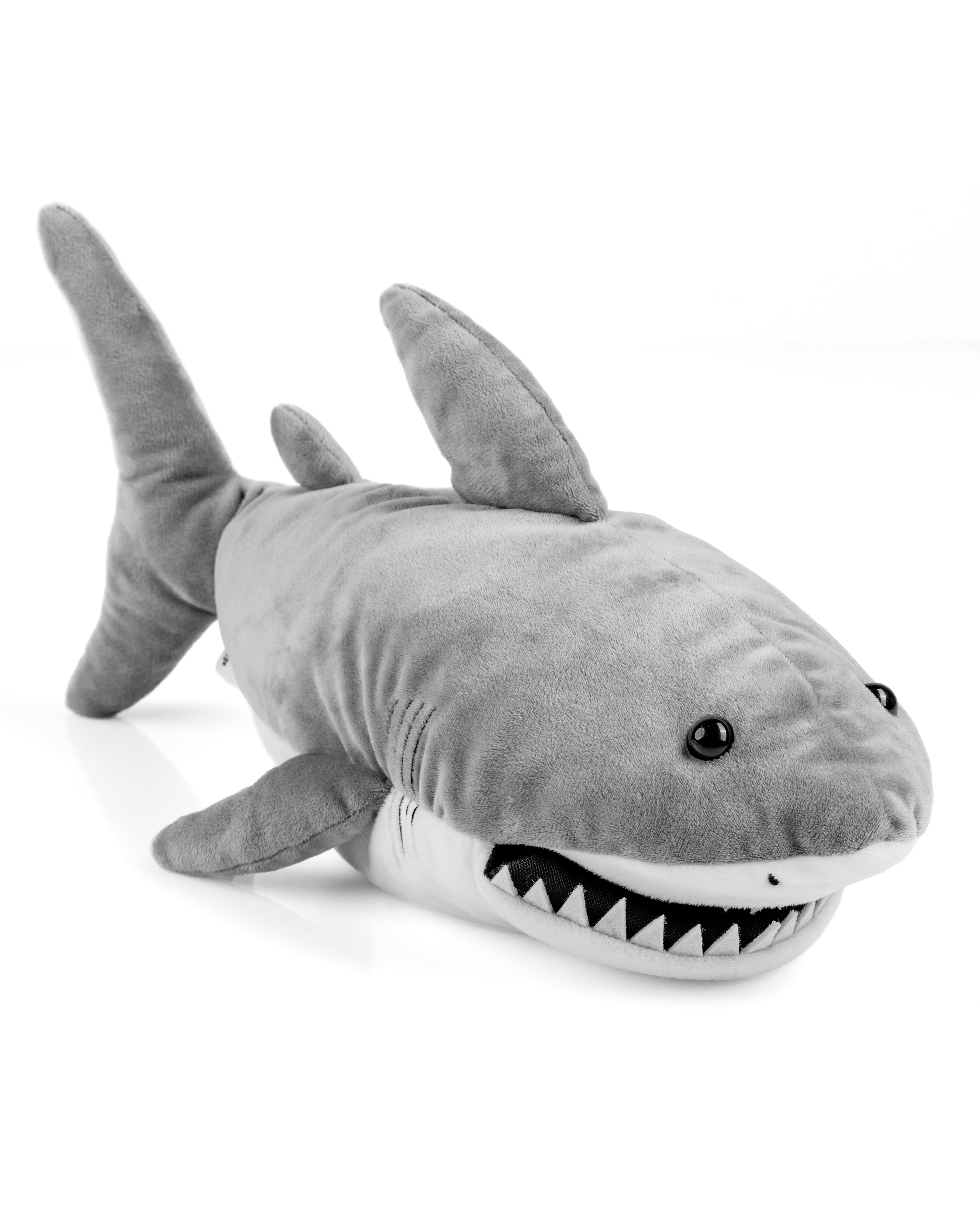 Plush shark driver cover designed to protect golf clubs with a fun, bold look for stylish golfers on the course.