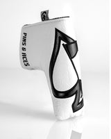 Embossed Spade Blade Putter Cover - White