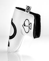 Embossed Spade Blade Putter Cover - White