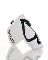 Embossed Spade Blade Putter Cover - White