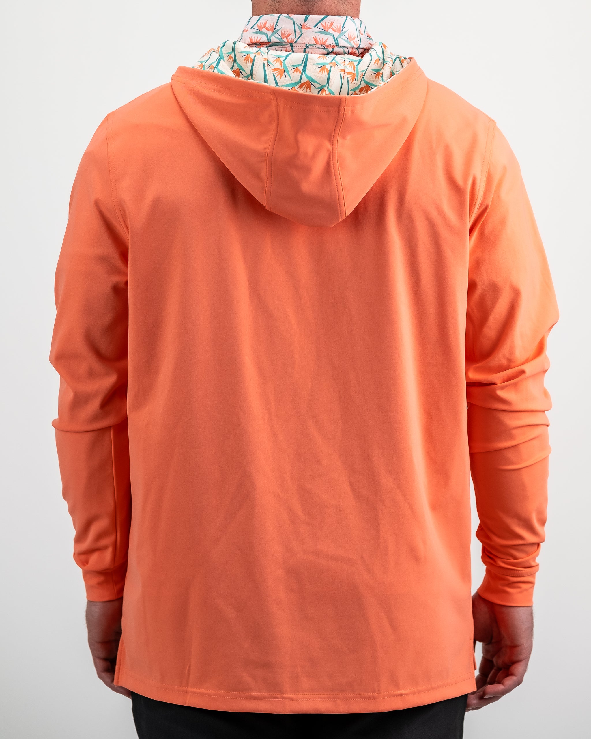 Men's Performance Golf Hoodie - Birds of Paradise