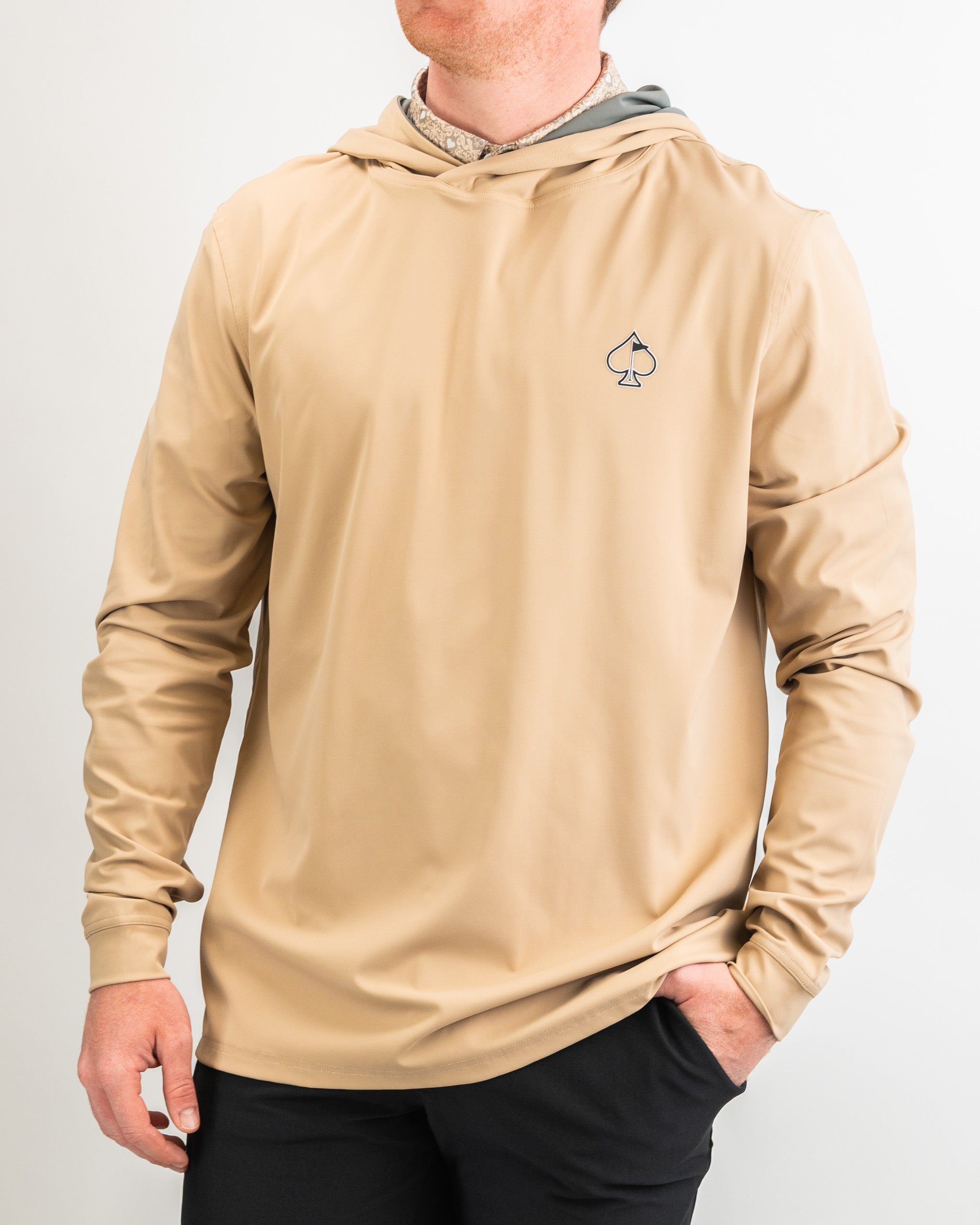 Performance Golf Hoodie - Big Blind Sand | Lightweight