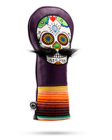 Mustache Sugar Skull - Driver Cover Purple