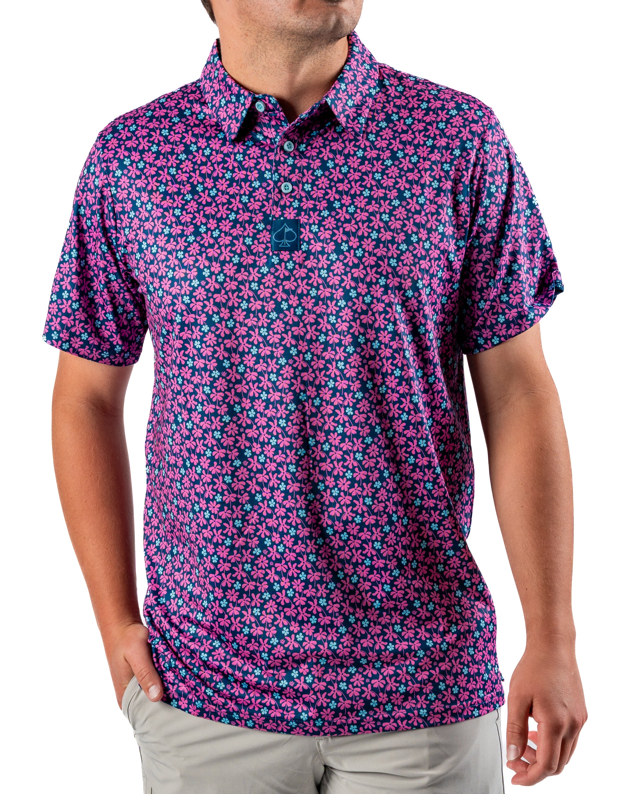 Full Bloom Golf Polo | Breathable | SPF 45+ | Athletic Fit | Pins