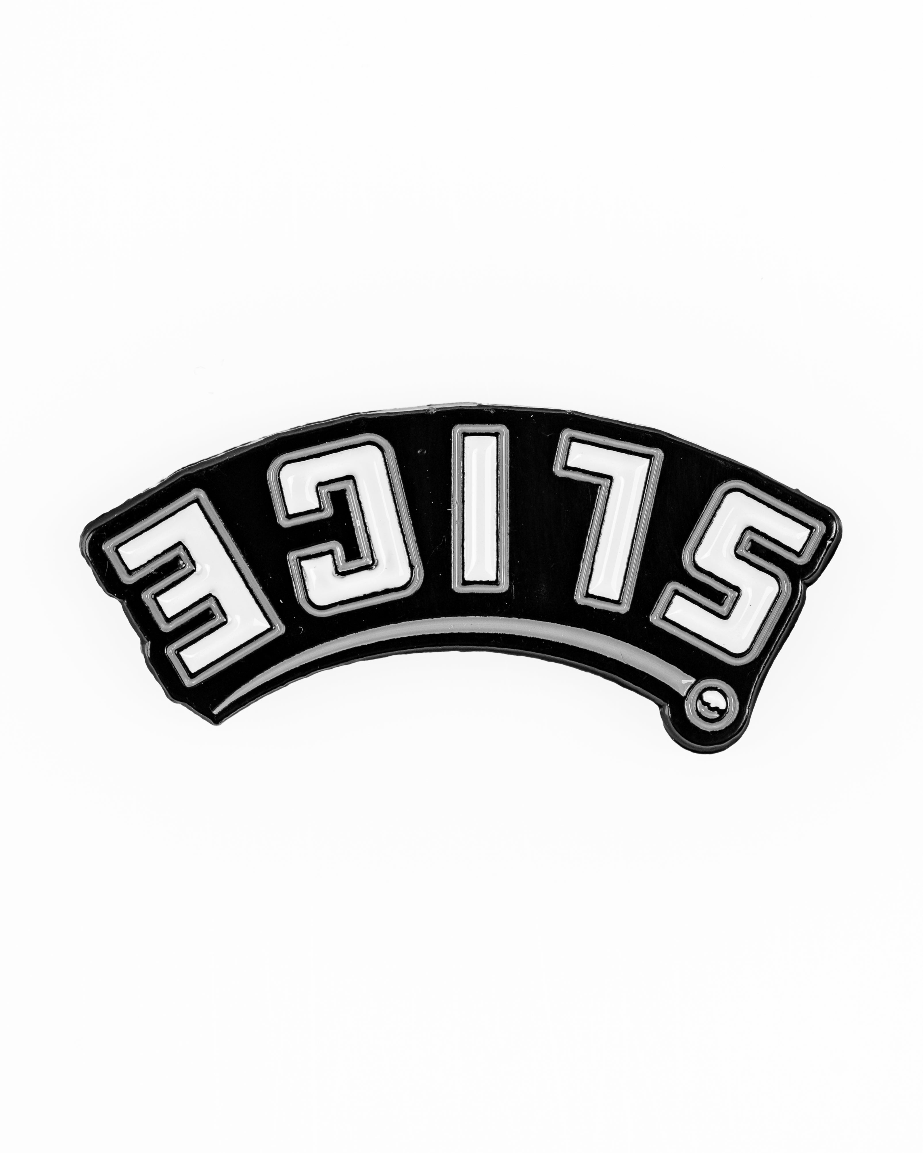 Bold black and white "SLICE" patch on a perforated rope hat, designed for golfers who want to make a statement on the course.