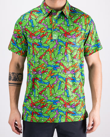 Men's Golf Polo TMNT - Mean Green Polo