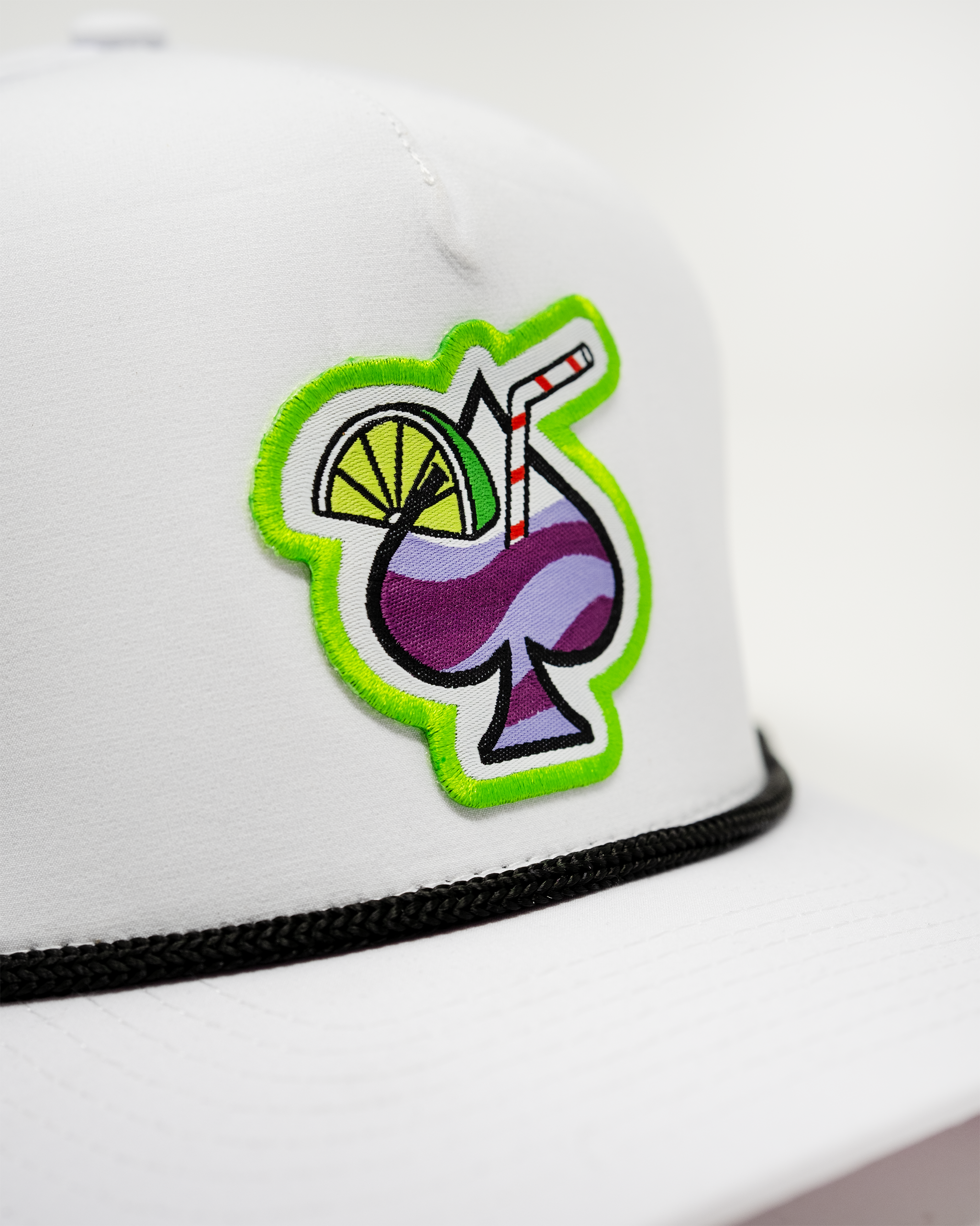 Transfusion White Snapback Rope Hat