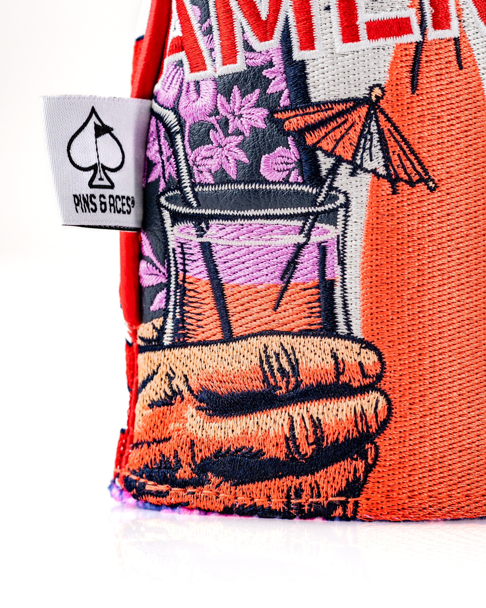 Bold fairway cover featuring vibrant artwork of a cocktail and tropical elements, perfect for golfers who want to stand out.