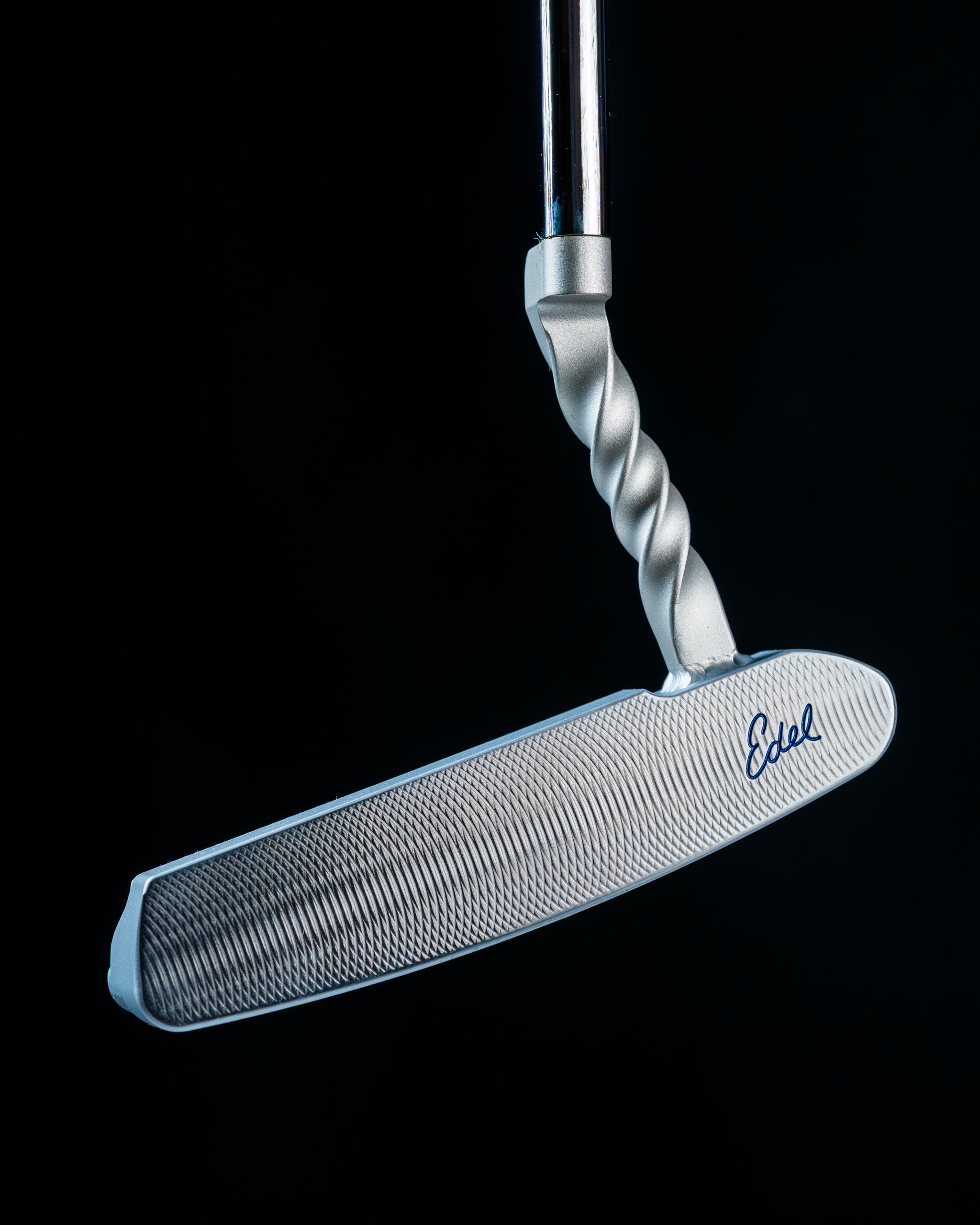 Edel Twister Putter featuring a unique twisted design and textured face for enhanced control and precision on the green.