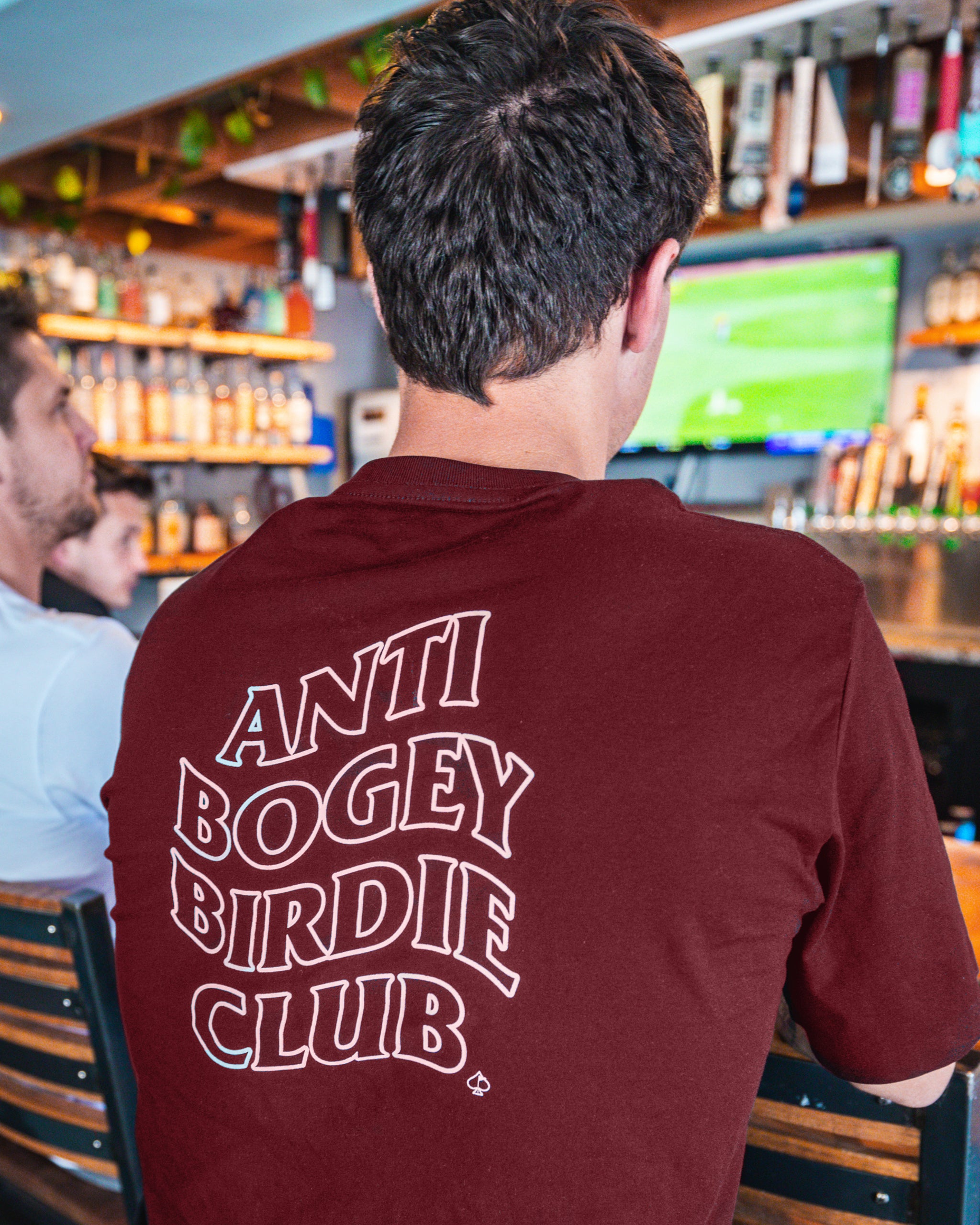 Anti Bogey Birdie Club Tee - Merlot